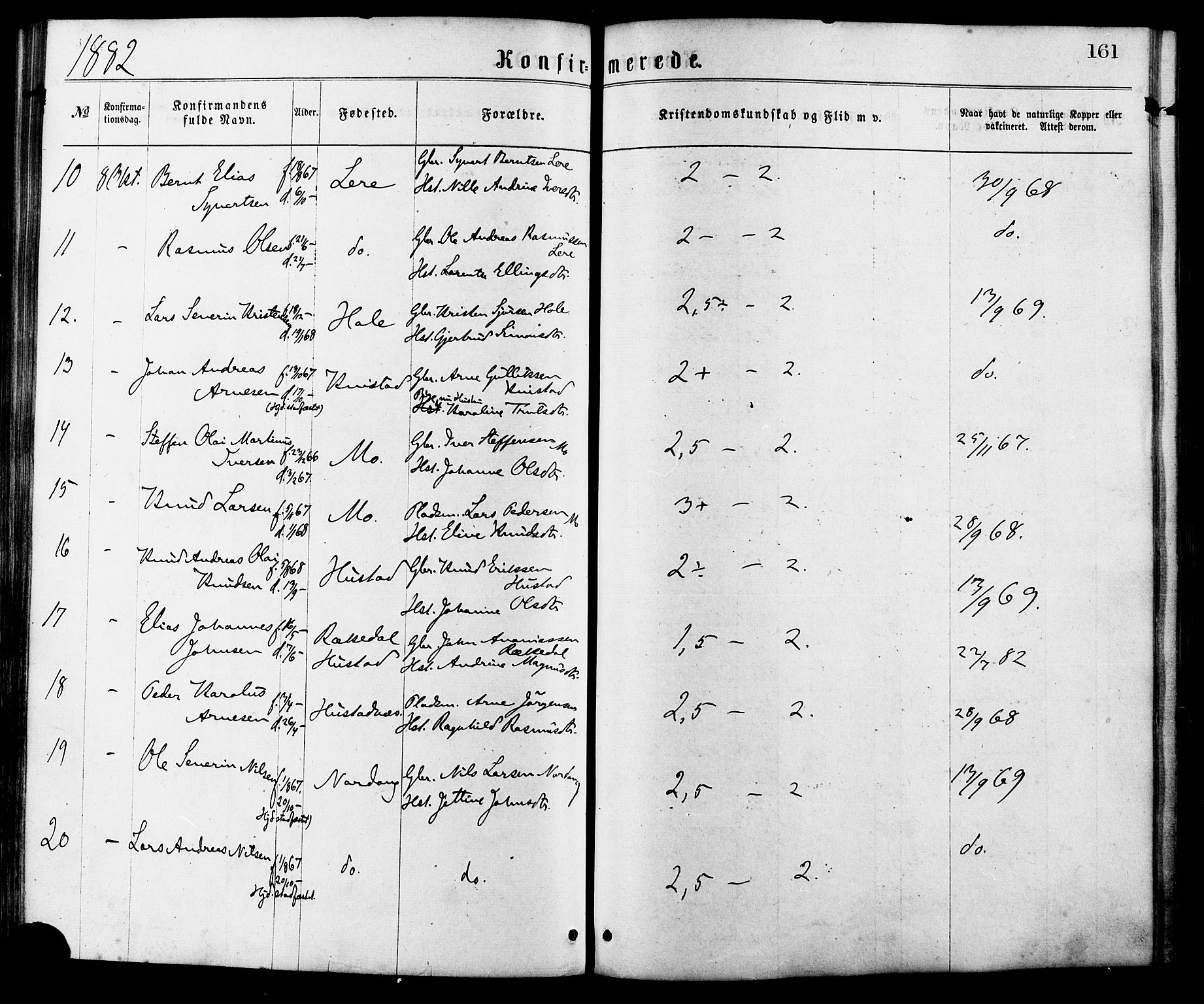 Ministerialprotokoller, klokkerbøker og fødselsregistre - Møre og Romsdal, AV/SAT-A-1454/515/L0210: Parish register (official) no. 515A06, 1868-1885, p. 161