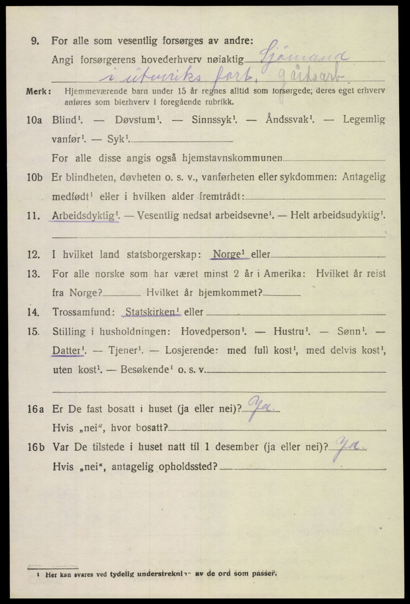 SAK, 1920 census for Søndeled, 1920, p. 4798