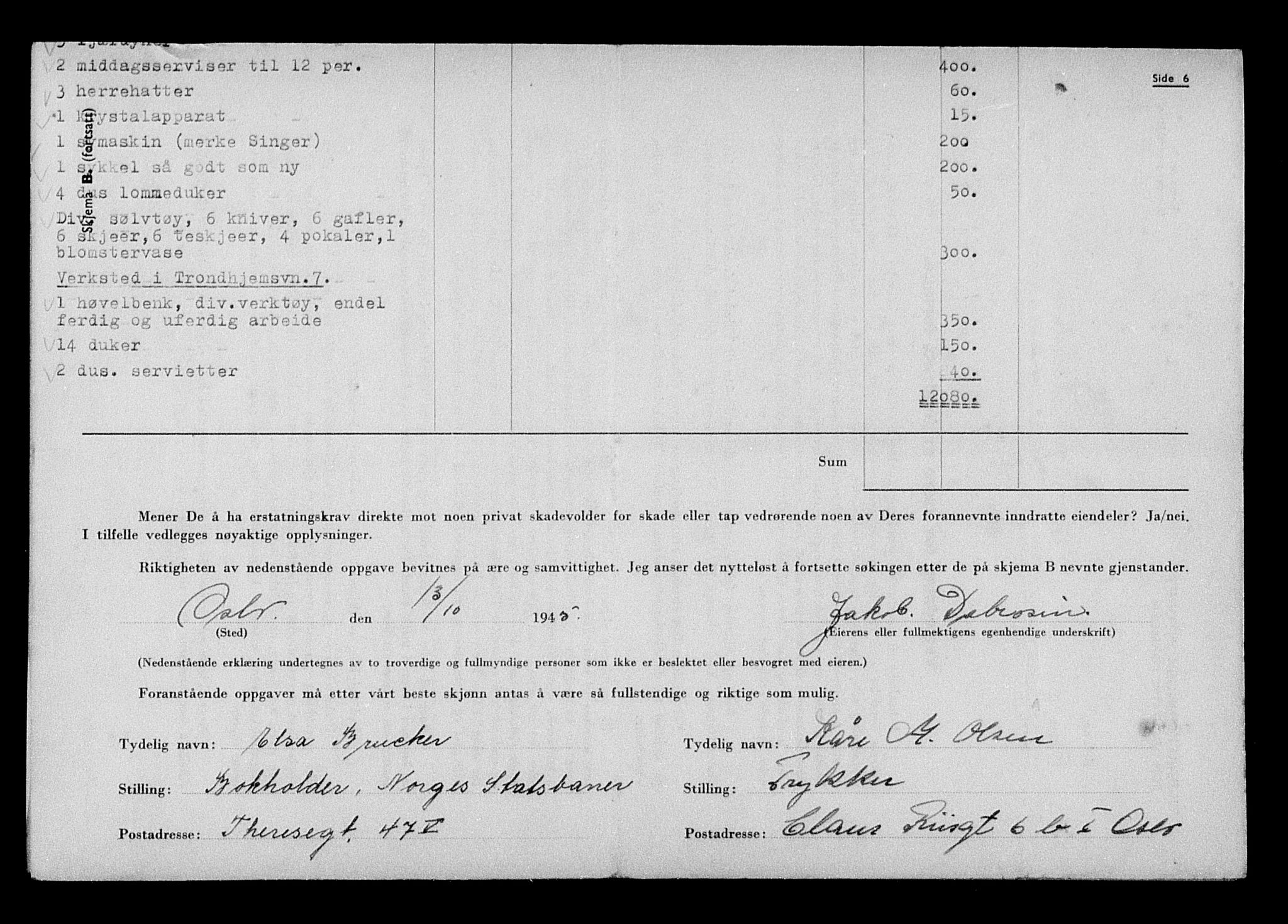 Justisdepartementet, Tilbakeføringskontoret for inndratte formuer, AV/RA-S-1564/H/Hc/Hcc/L0929: --, 1945-1947, p. 267