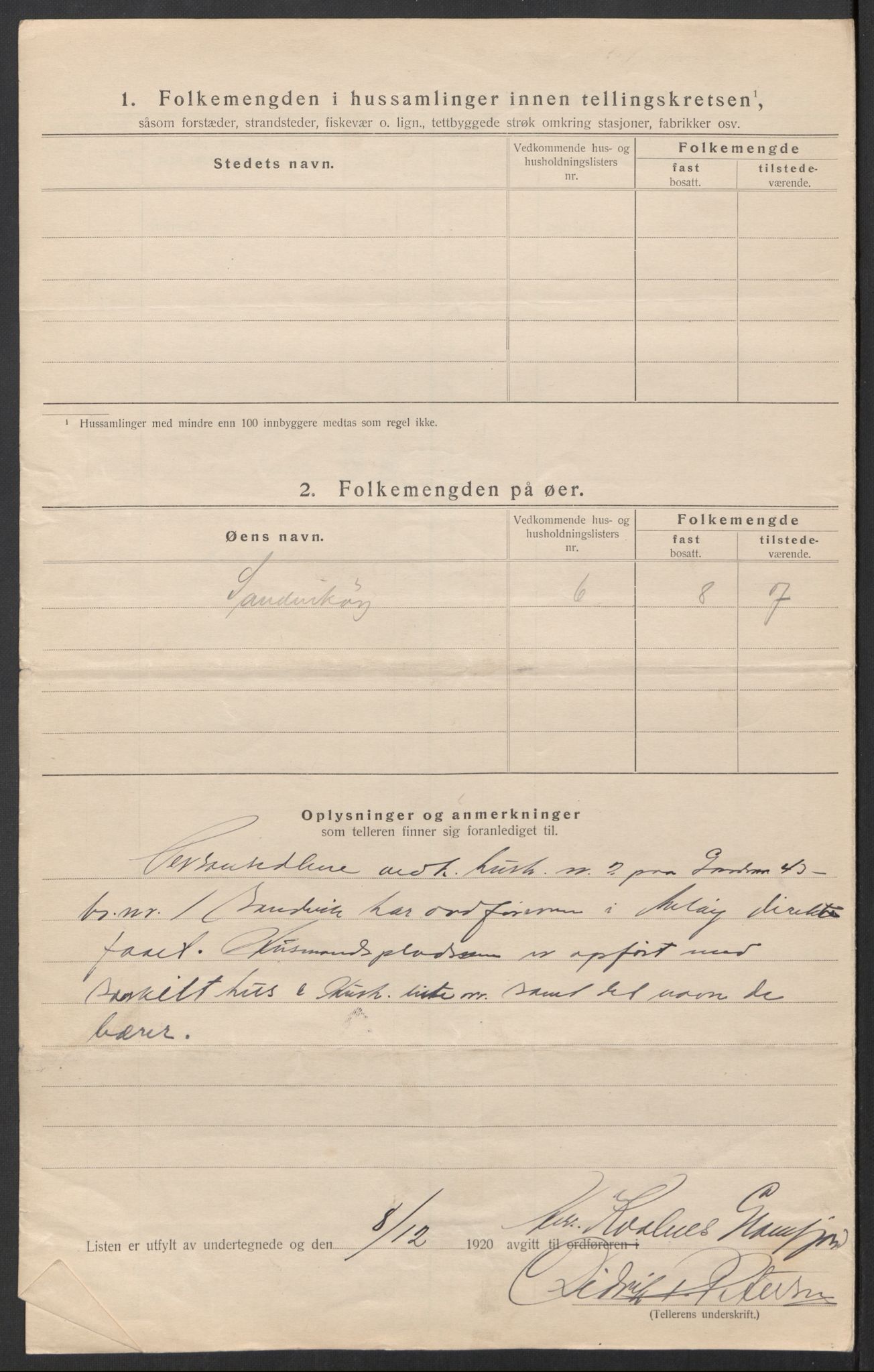 SAT, 1920 census for Meløy, 1920, p. 38