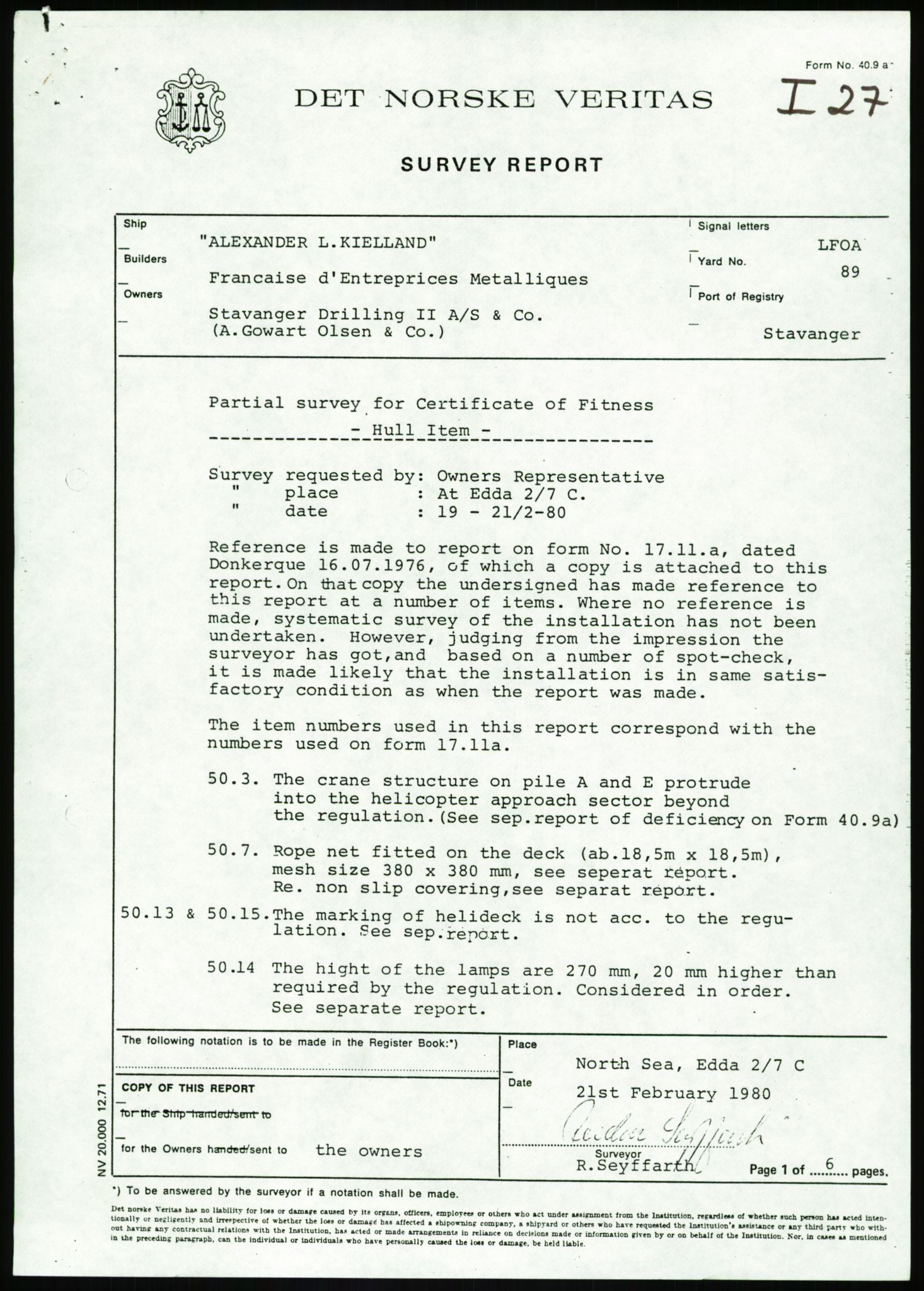 Justisdepartementet, Granskningskommisjonen ved Alexander Kielland-ulykken 27.3.1980, RA/S-1165/D/L0002: I Det norske Veritas (I1-I5, I7-I11, I14-I17, I21-I28, I30-I31)/B Stavanger Drilling A/S (B4), 1980-1981, p. 645