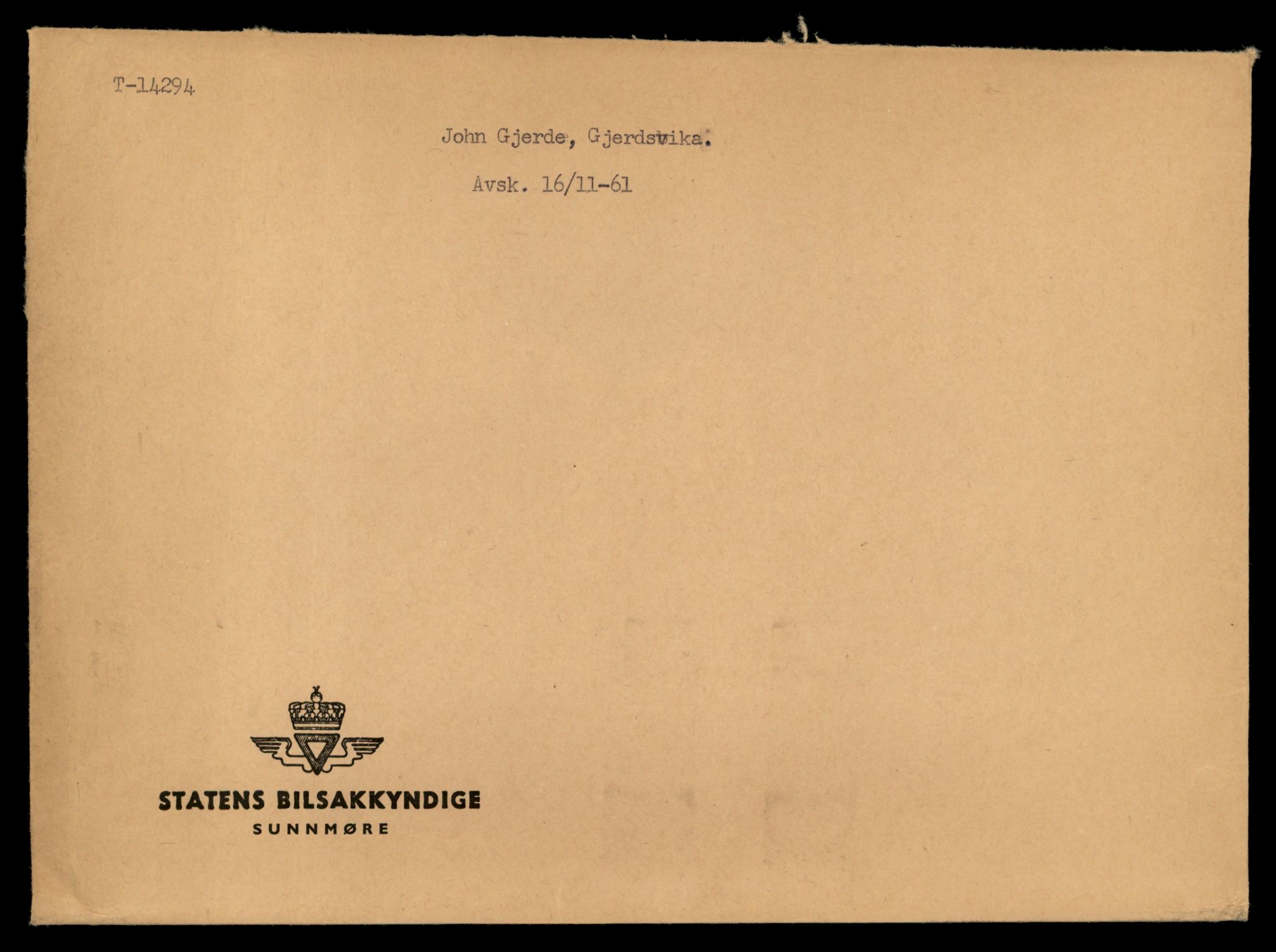 Møre og Romsdal vegkontor - Ålesund trafikkstasjon, AV/SAT-A-4099/F/Fe/L0044: Registreringskort for kjøretøy T 14205 - T 14319, 1927-1998, p. 2597