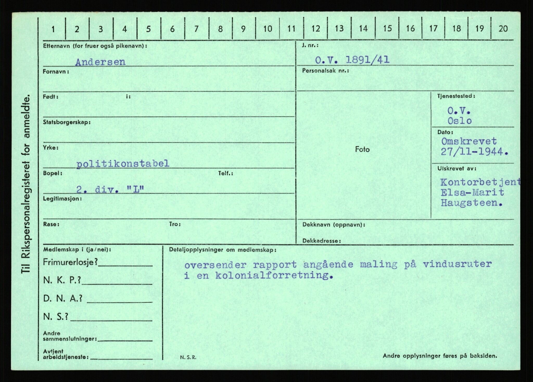 Statspolitiet - Hovedkontoret / Osloavdelingen, AV/RA-S-1329/C/Ca/L0001: Aabakken - Armann, 1943-1945, p. 1935