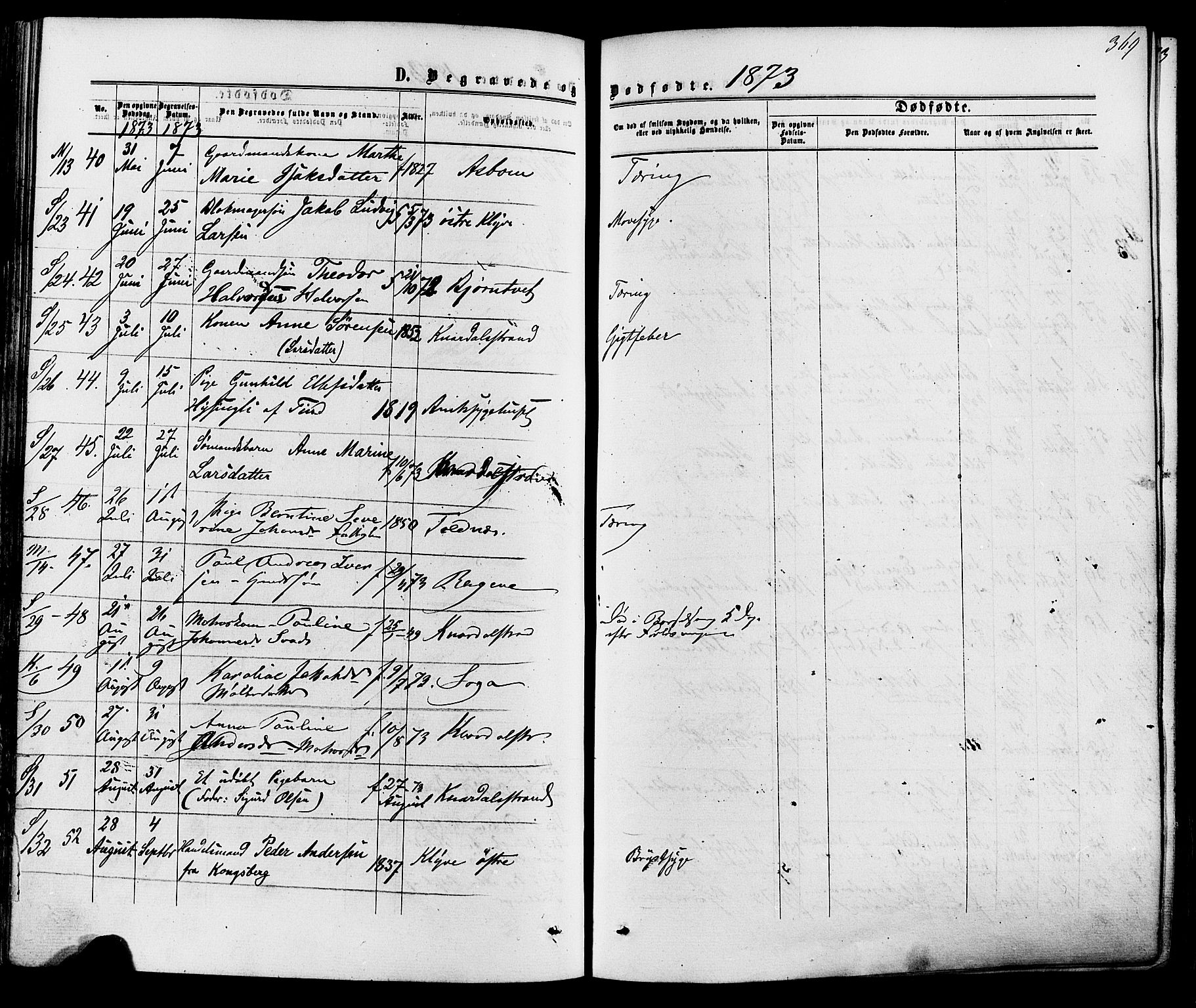 Solum kirkebøker, AV/SAKO-A-306/F/Fa/L0008: Parish register (official) no. I 8, 1865-1876, p. 369