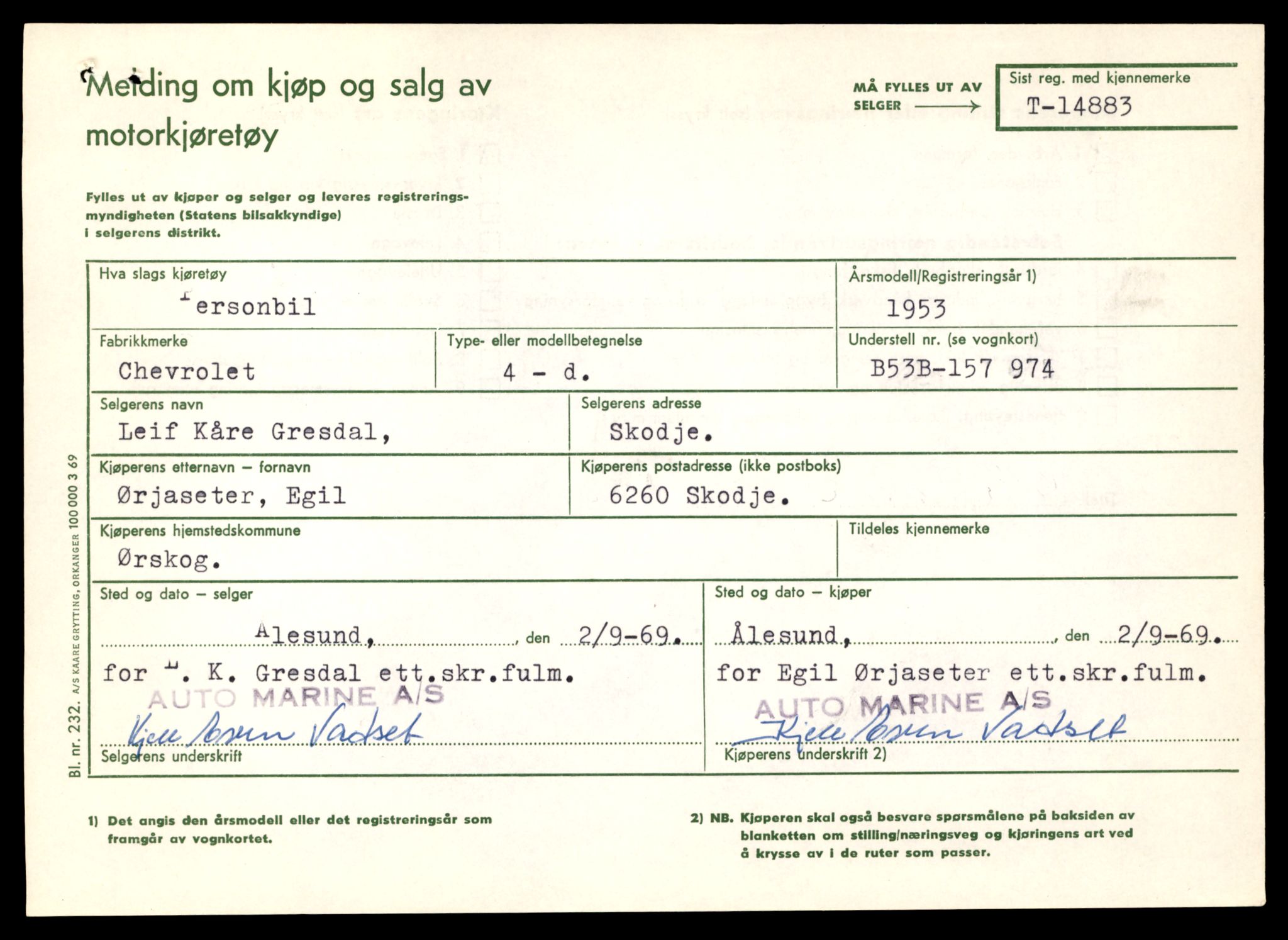 Møre og Romsdal vegkontor - Ålesund trafikkstasjon, AV/SAT-A-4099/F/Fe/L0049: Registreringskort for kjøretøy T 14864 - T 18613, 1927-1998, p. 539