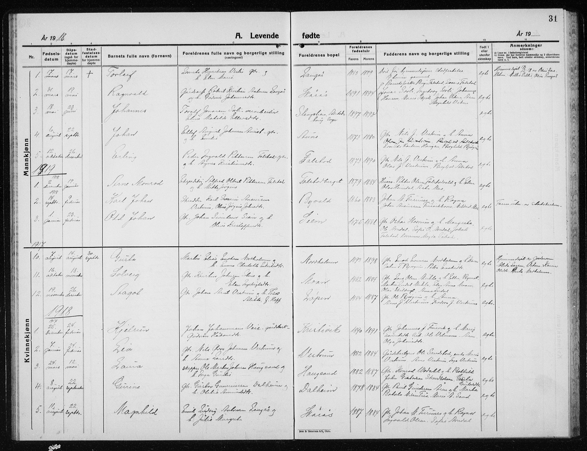 Ministerialprotokoller, klokkerbøker og fødselsregistre - Nord-Trøndelag, SAT/A-1458/719/L0180: Parish register (copy) no. 719C01, 1878-1940, p. 31