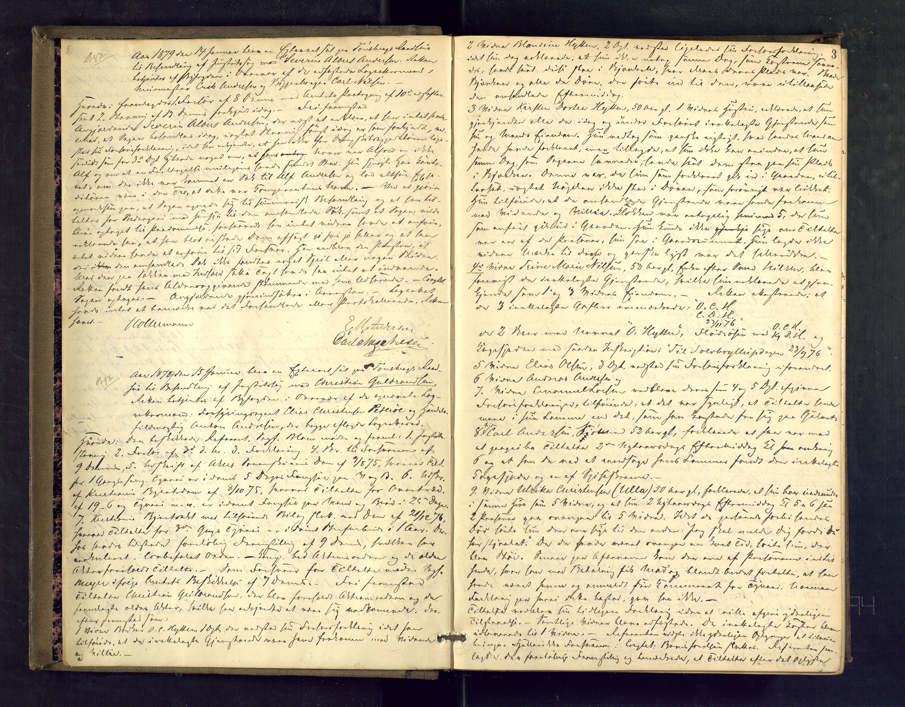 Tønsberg byfogd, AV/SAKO-A-224/F/Fb/L0009: Ekstrarettsprotokoll, 1878-1883, p. 3