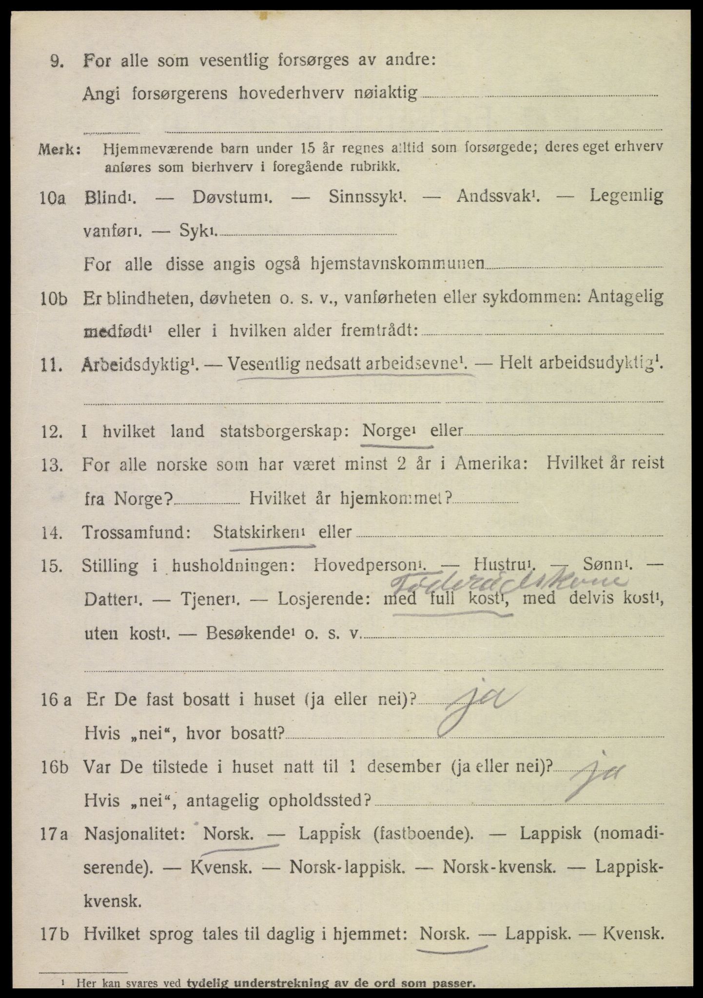 SAT, 1920 census for Sparbu, 1920, p. 5348