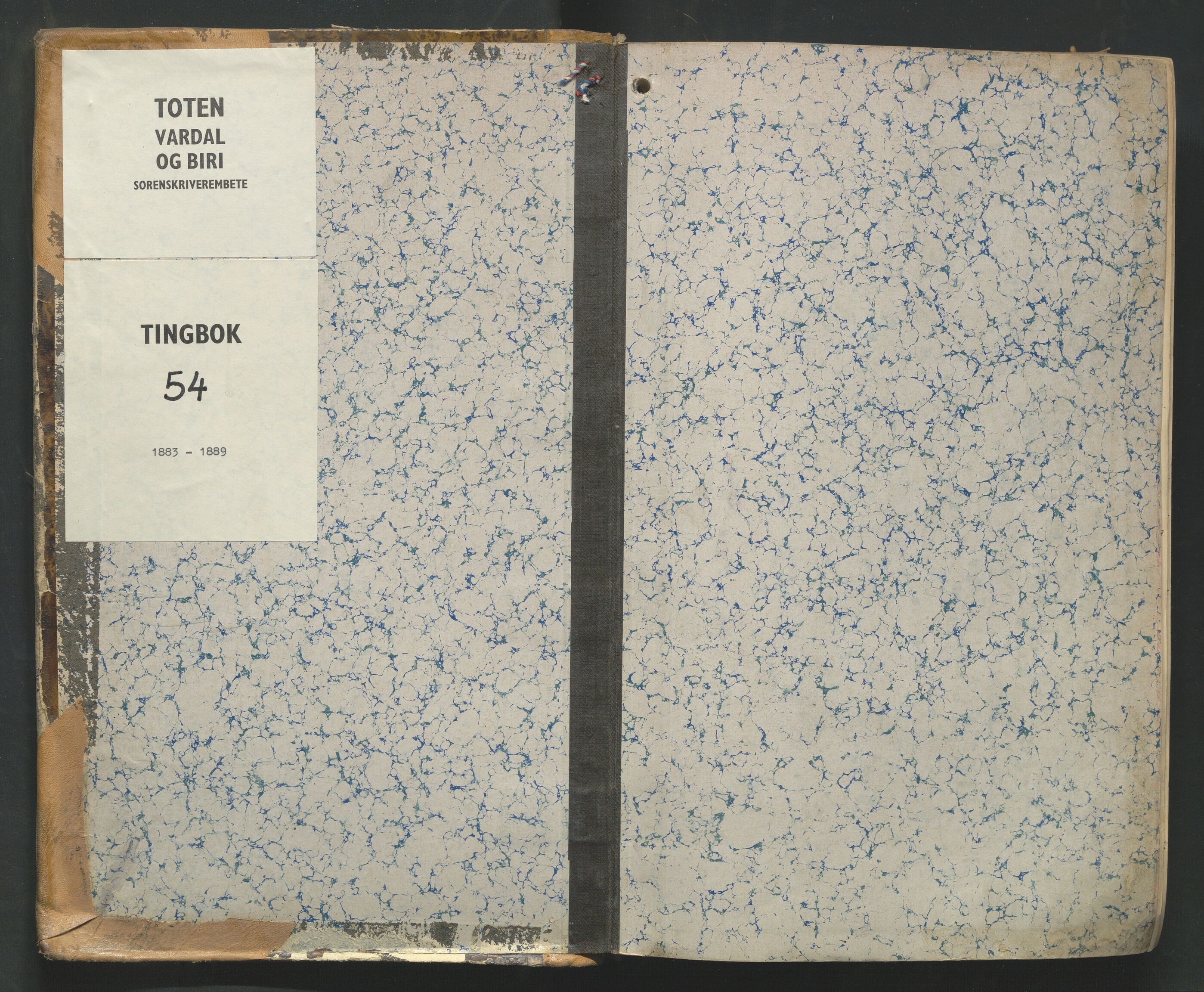 Toten tingrett, AV/SAH-TING-006/G/Gb/Gba/L0054: Tingbok, 1883-1889