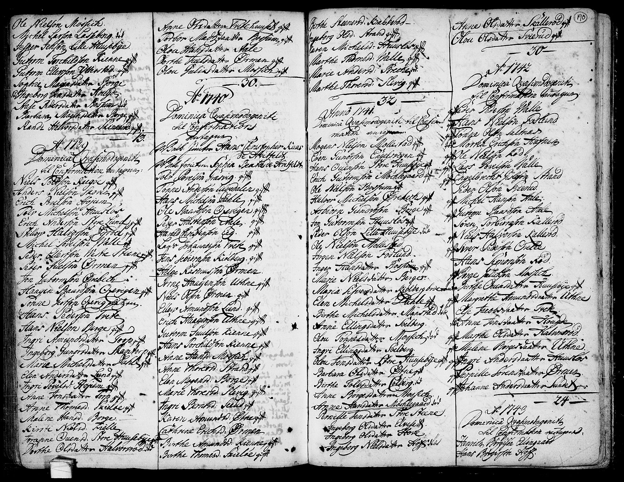 Onsøy prestekontor Kirkebøker, SAO/A-10914/F/Fa/L0001: Parish register (official) no. I 1, 1733-1814, p. 190