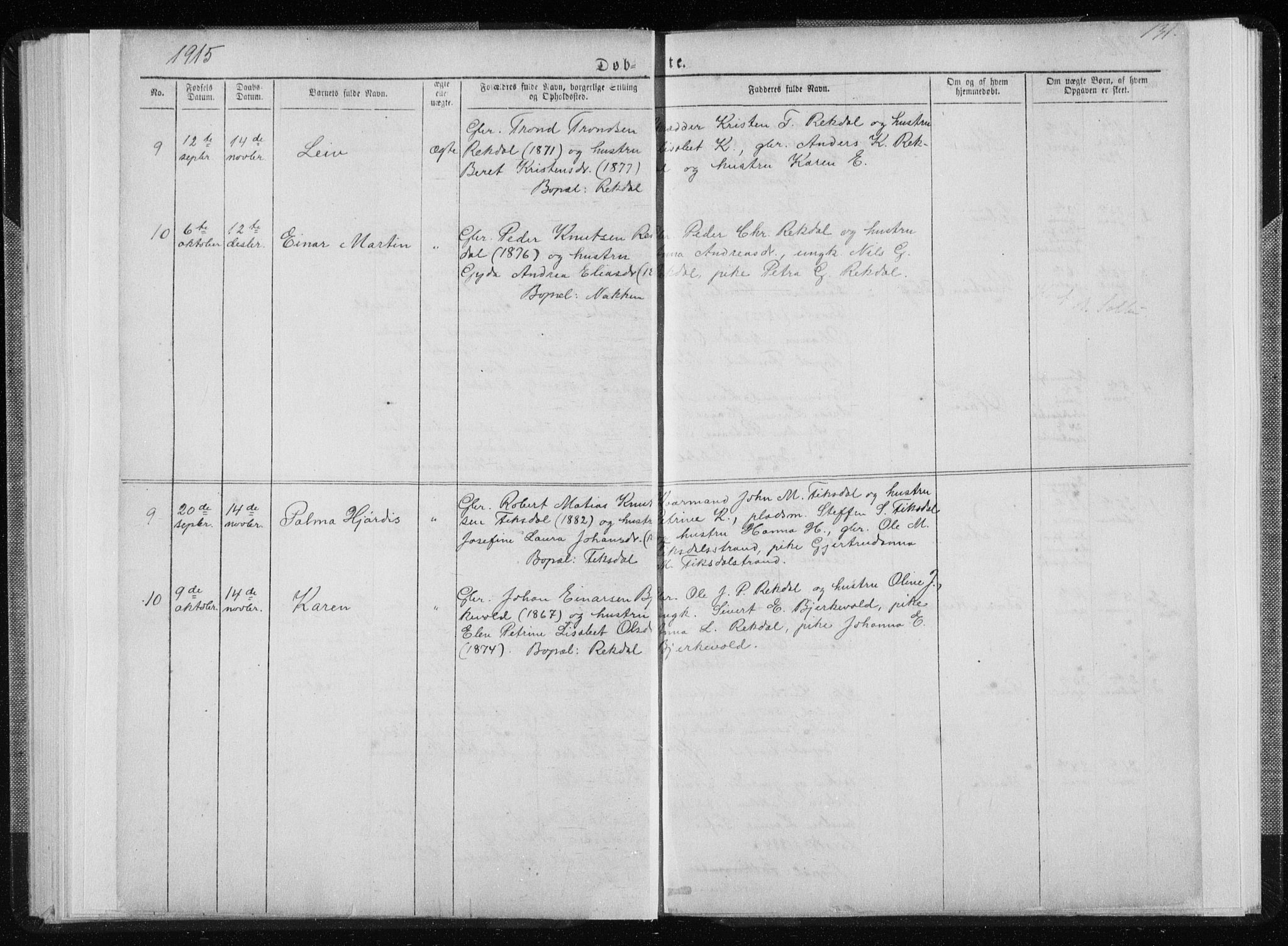 Ministerialprotokoller, klokkerbøker og fødselsregistre - Møre og Romsdal, AV/SAT-A-1454/540/L0541: Parish register (copy) no. 540C01, 1867-1920, p. 131