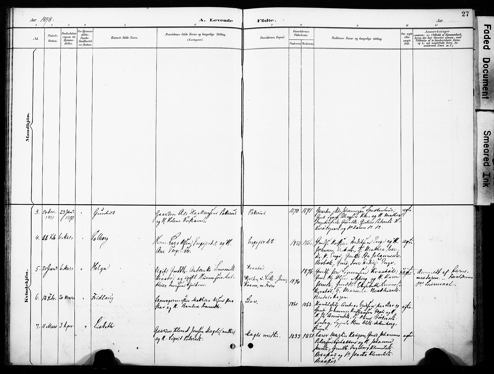 Øyer prestekontor, SAH/PREST-084/H/Ha/Haa/L0011: Parish register (official) no. 11, 1894-1905, p. 27