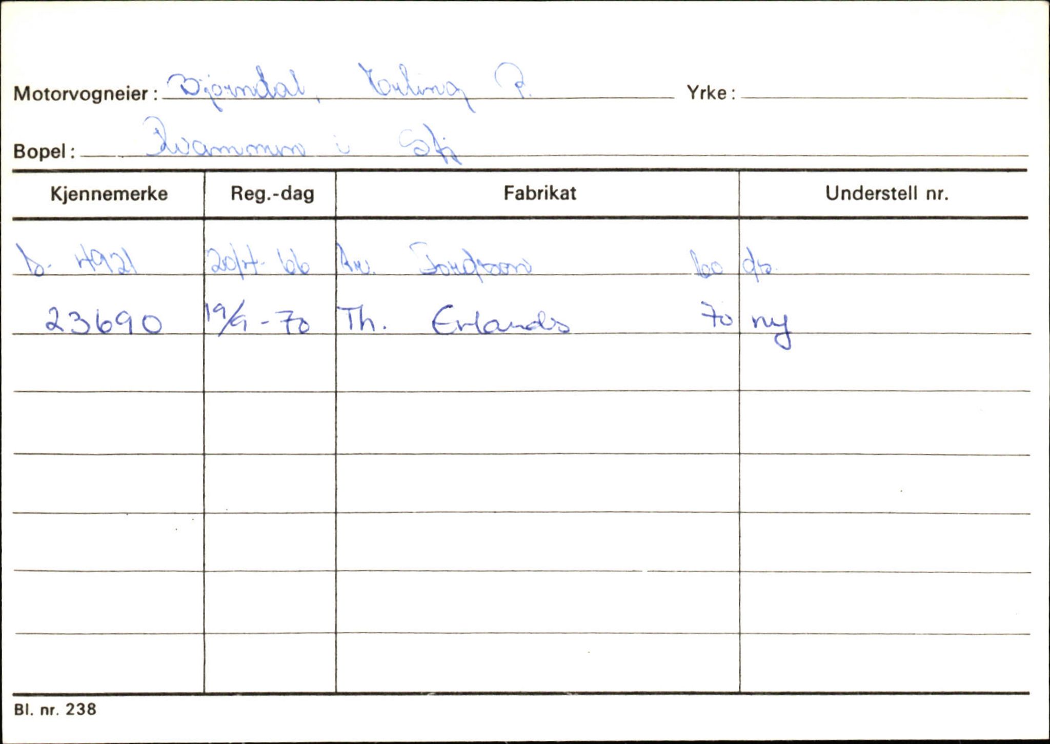 Statens vegvesen, Sogn og Fjordane vegkontor, SAB/A-5301/4/F/L0132: Eigarregister Askvoll A-Å. Balestrand A-Å, 1945-1975, p. 113