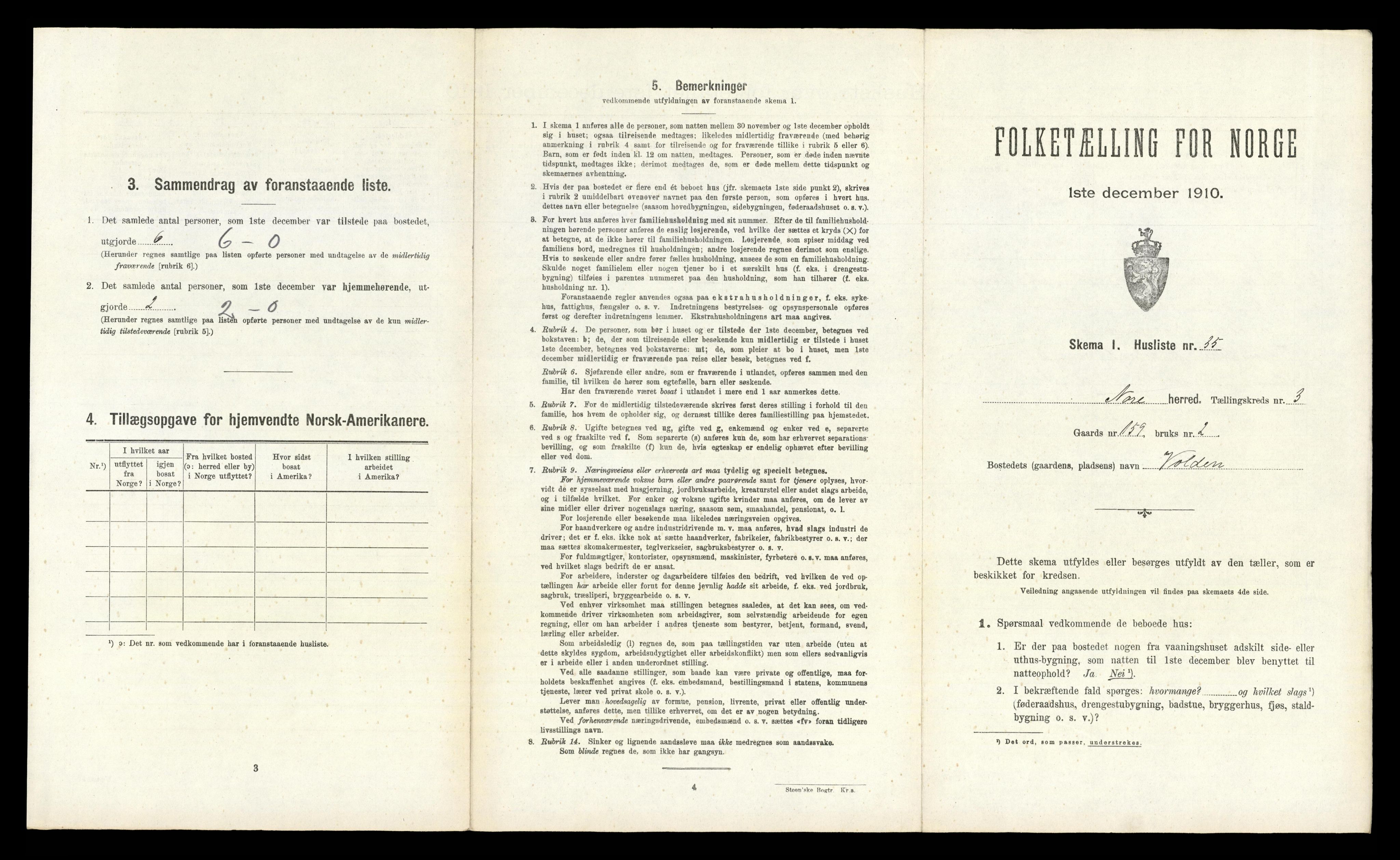 RA, 1910 census for Nore, 1910, p. 297