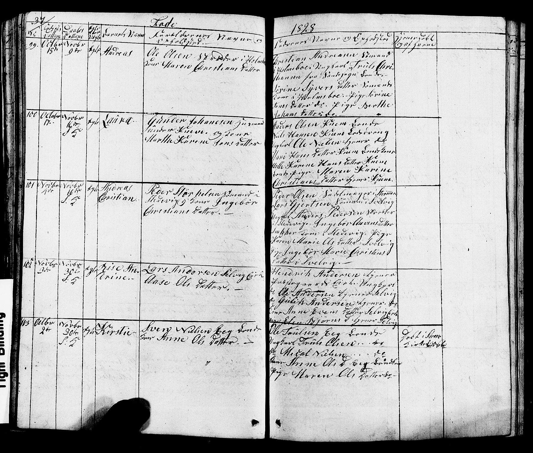 Hurum kirkebøker, AV/SAKO-A-229/G/Ga/L0002: Parish register (copy) no. I 2, 1827-1857, p. 37