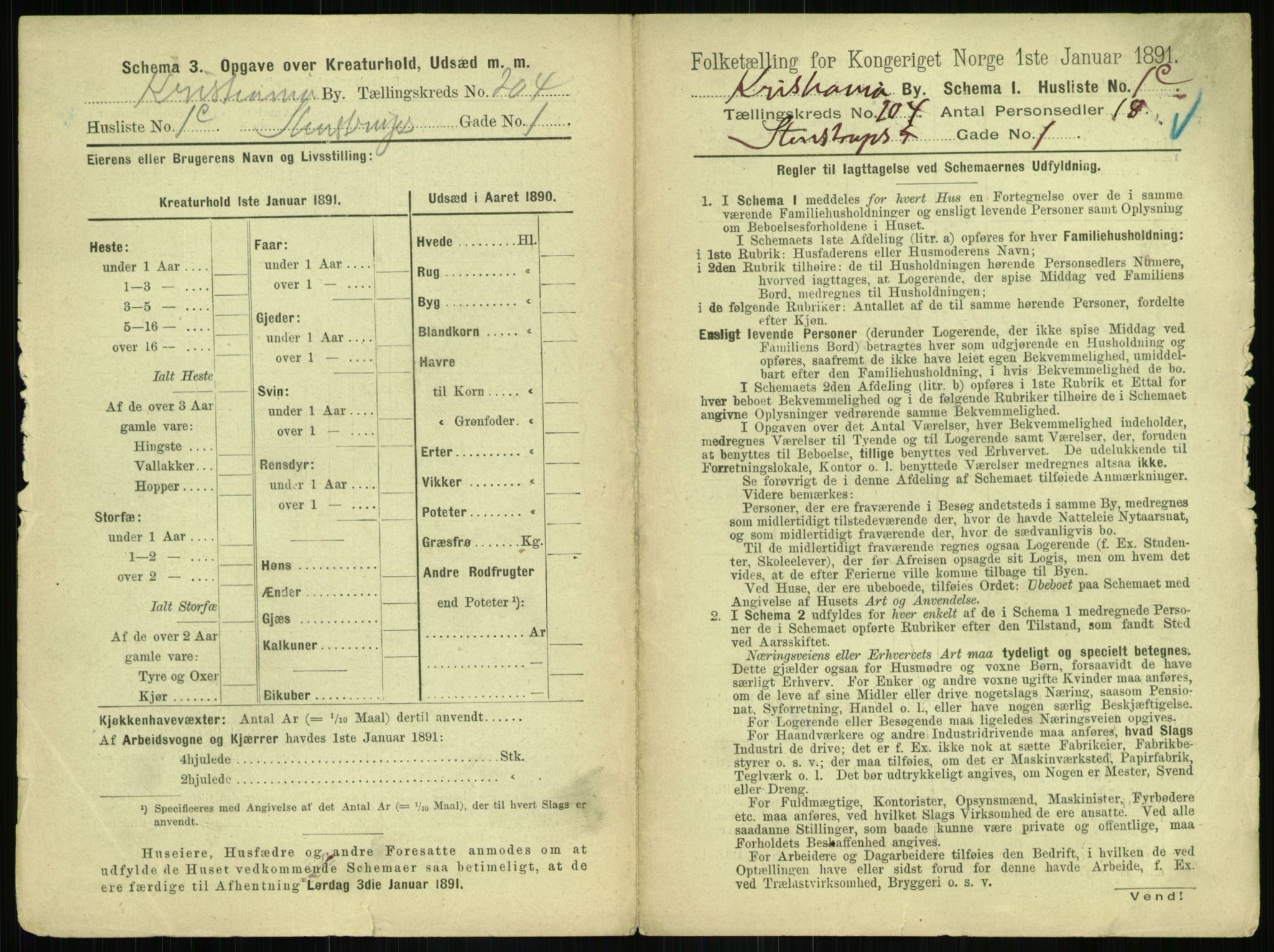 RA, 1891 census for 0301 Kristiania, 1891, p. 122889