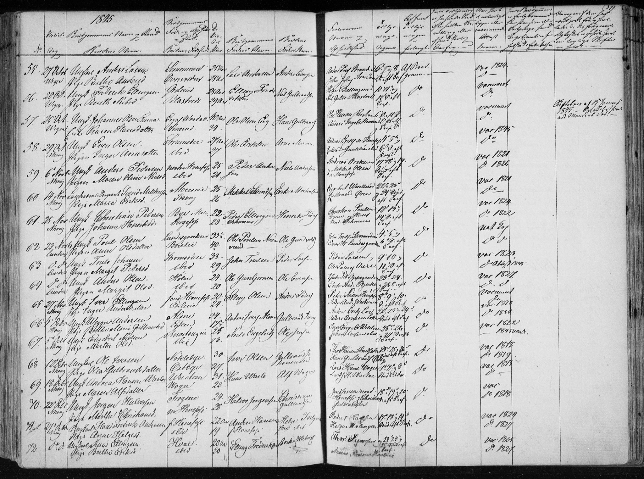 Norderhov kirkebøker, AV/SAKO-A-237/F/Fa/L0010: Parish register (official) no. 10, 1837-1847, p. 379