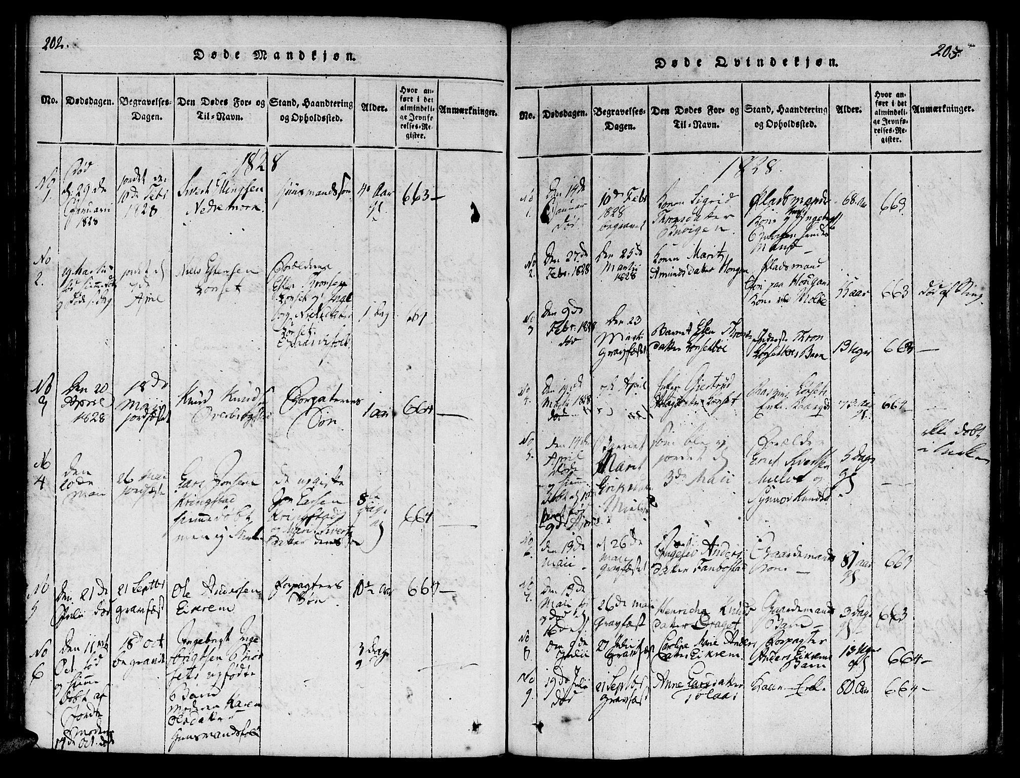 Ministerialprotokoller, klokkerbøker og fødselsregistre - Møre og Romsdal, SAT/A-1454/555/L0652: Parish register (official) no. 555A03, 1817-1843, p. 202-203