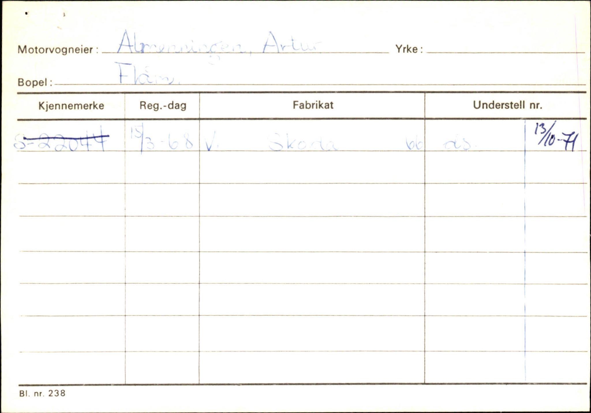 Statens vegvesen, Sogn og Fjordane vegkontor, AV/SAB-A-5301/4/F/L0125: Eigarregister Sogndal V-Å. Aurland A-Å. Fjaler A-N, 1945-1975, p. 371