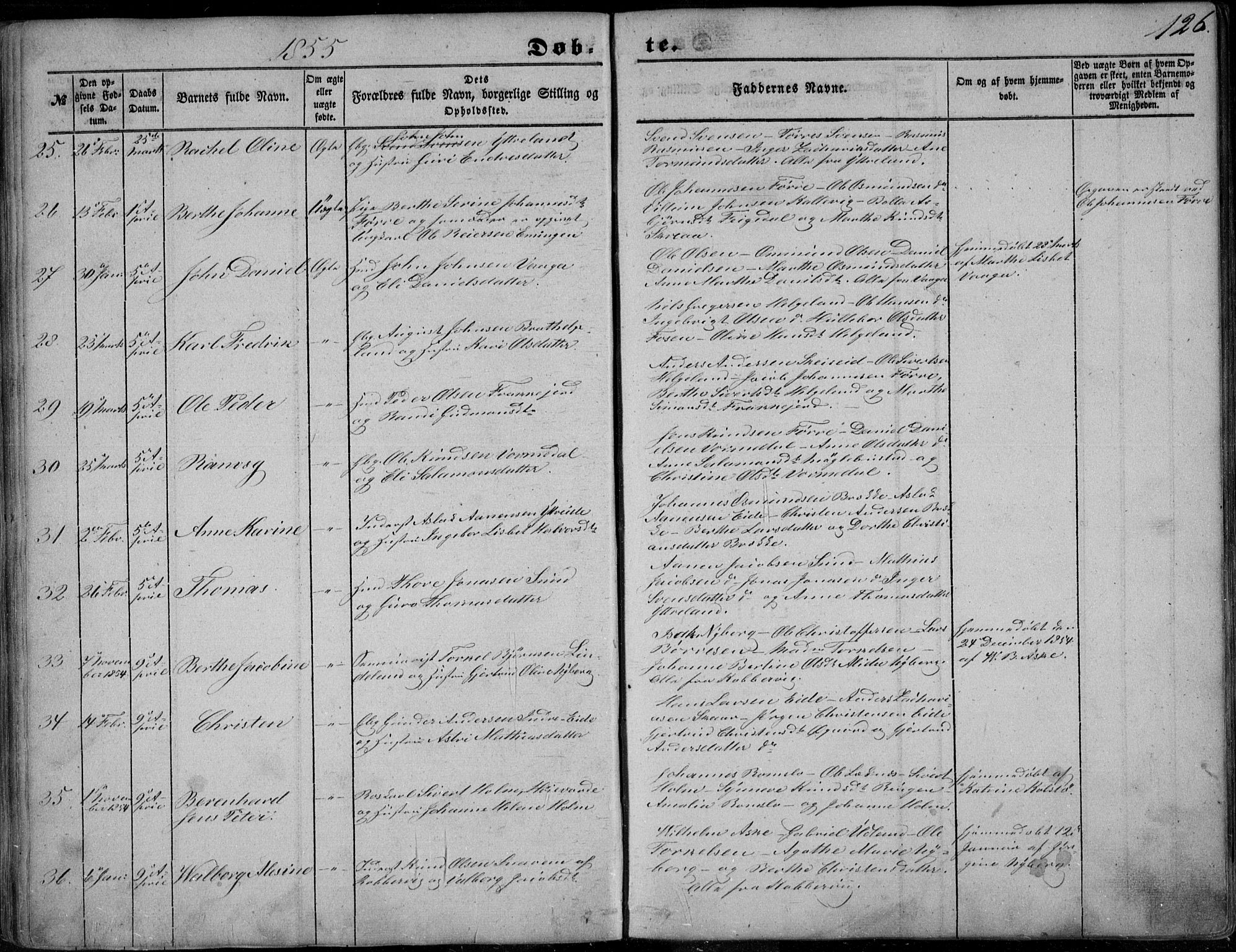 Avaldsnes sokneprestkontor, AV/SAST-A -101851/H/Ha/Haa/L0008: Parish register (official) no. A 8, 1847-1857, p. 126