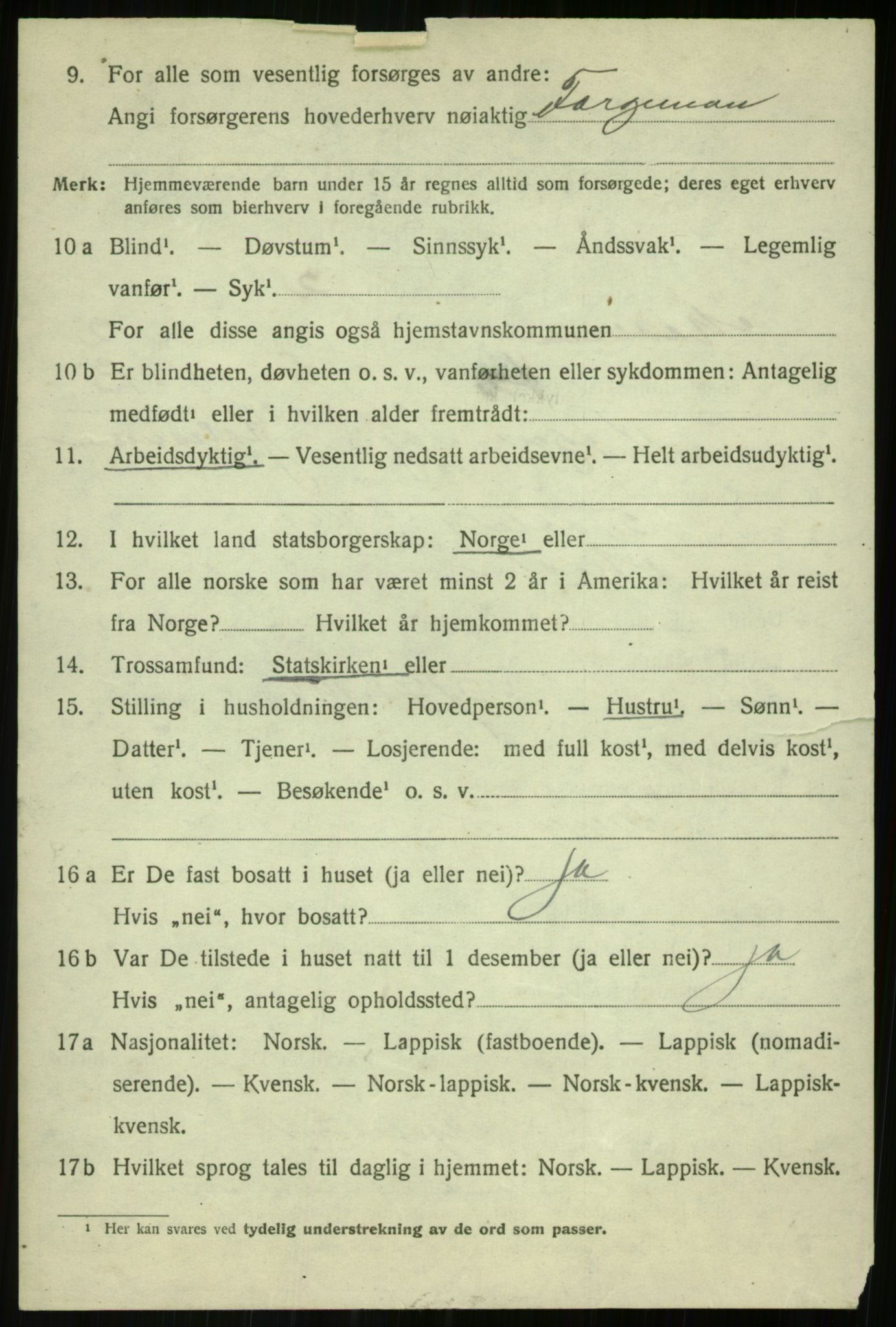 SATØ, 1920 census for Målselv, 1920, p. 2254