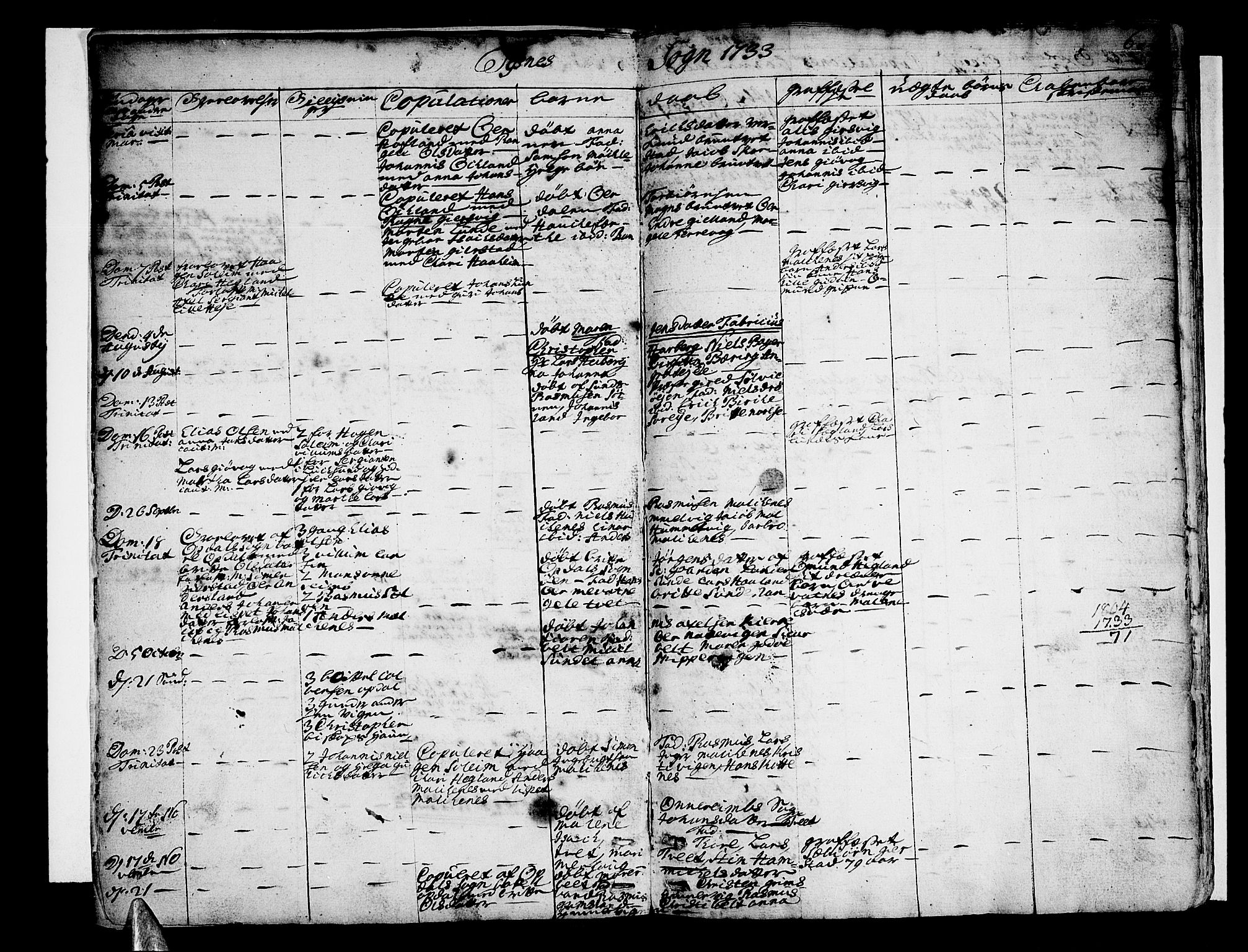 Tysnes sokneprestembete, AV/SAB-A-78601/H/Haa: Parish register (official) no. A 2 /1, 1732-1804, p. 6