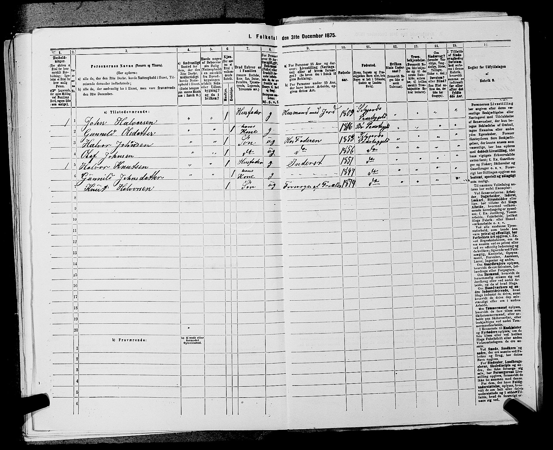 SAKO, 1875 census for 0828P Seljord, 1875, p. 377