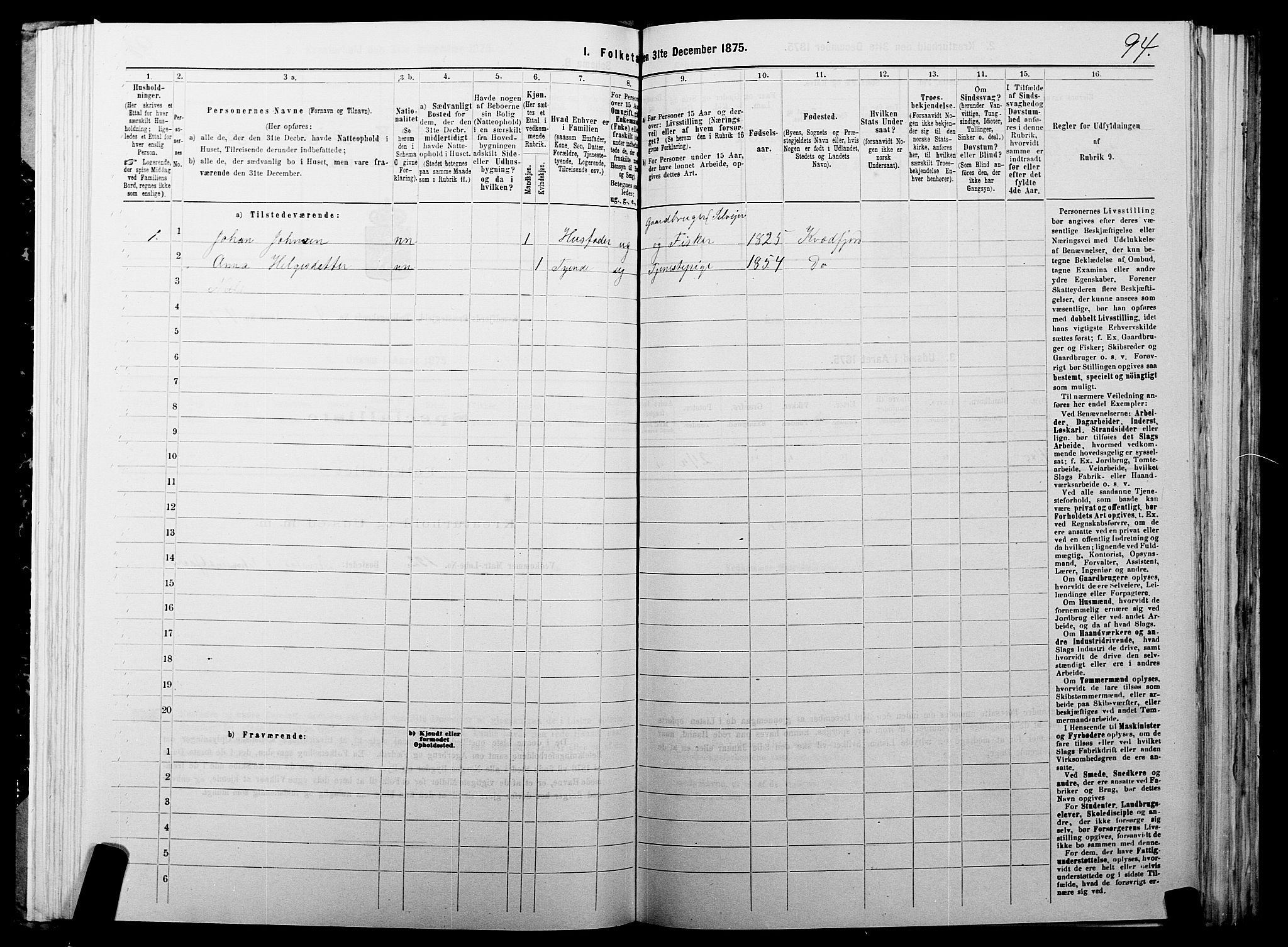 SATØ, 1875 census for 1911P Kvæfjord, 1875, p. 3094