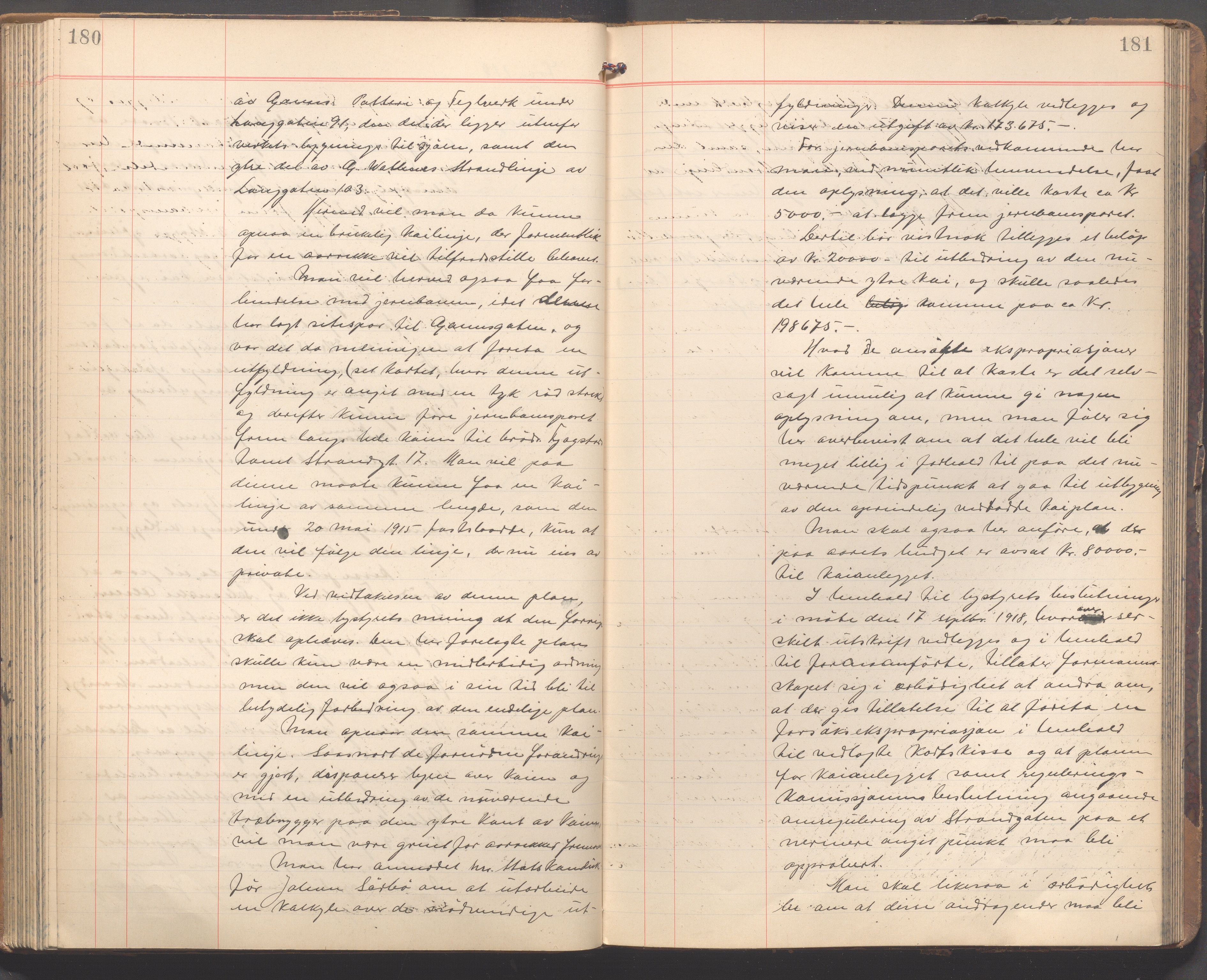 Sandnes kommune - Formannskapet og Bystyret, IKAR/K-100188/B/L0002: Kopibok, 1897-1918, p. 180-181