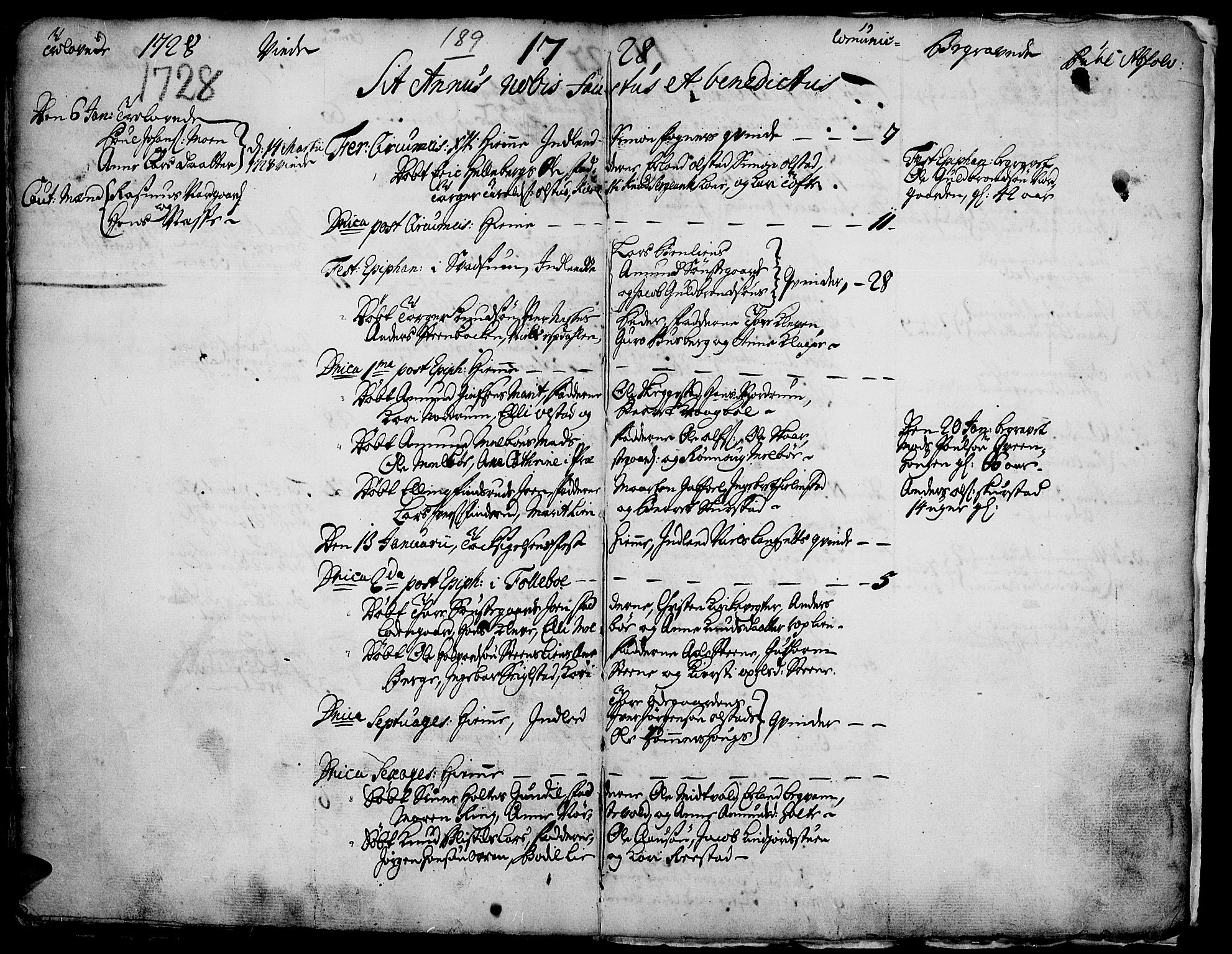 Gausdal prestekontor, SAH/PREST-090/H/Ha/Haa/L0001: Parish register (official) no. 1, 1693-1728, p. 189