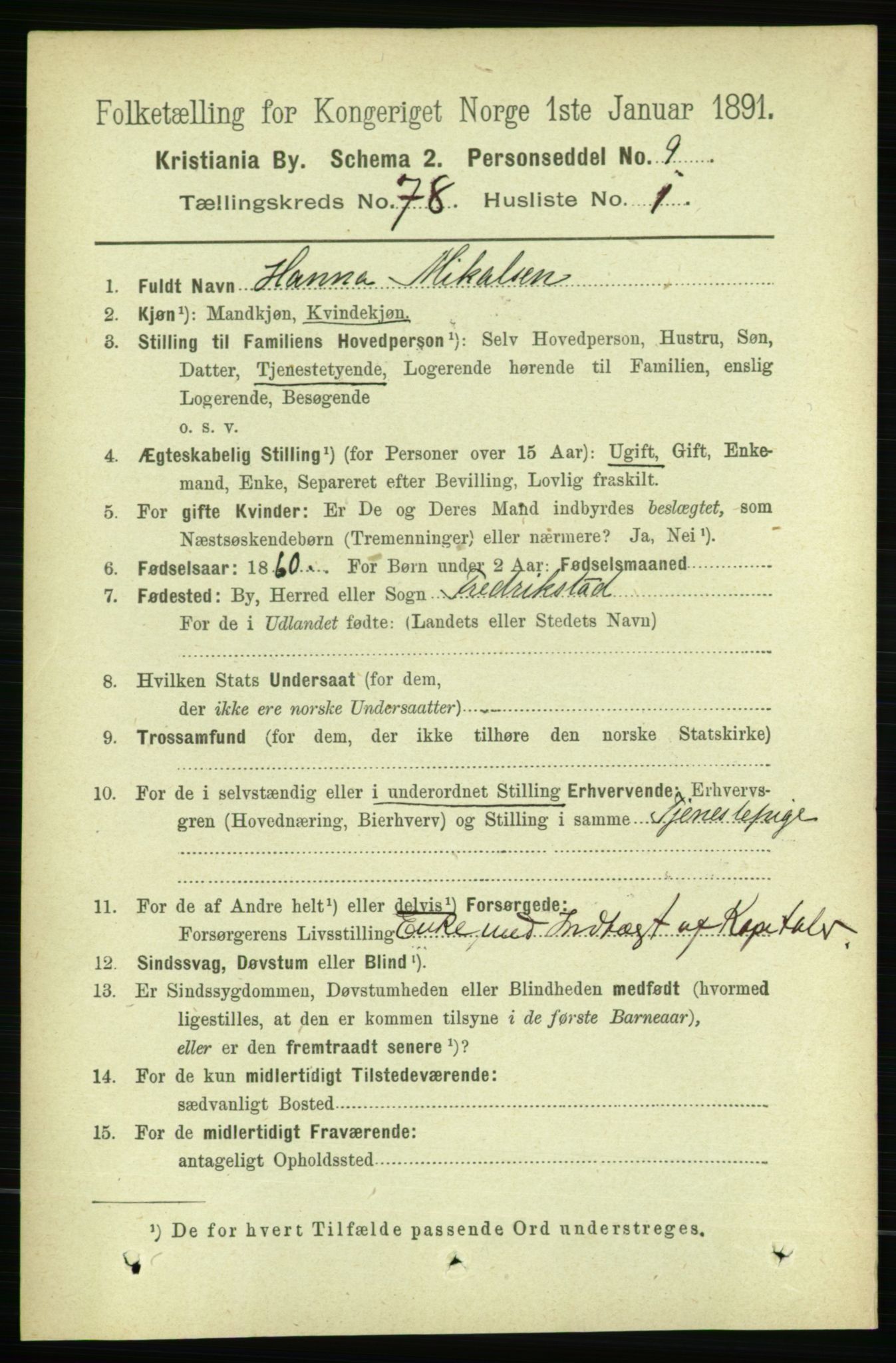 RA, 1891 census for 0301 Kristiania, 1891, p. 40904