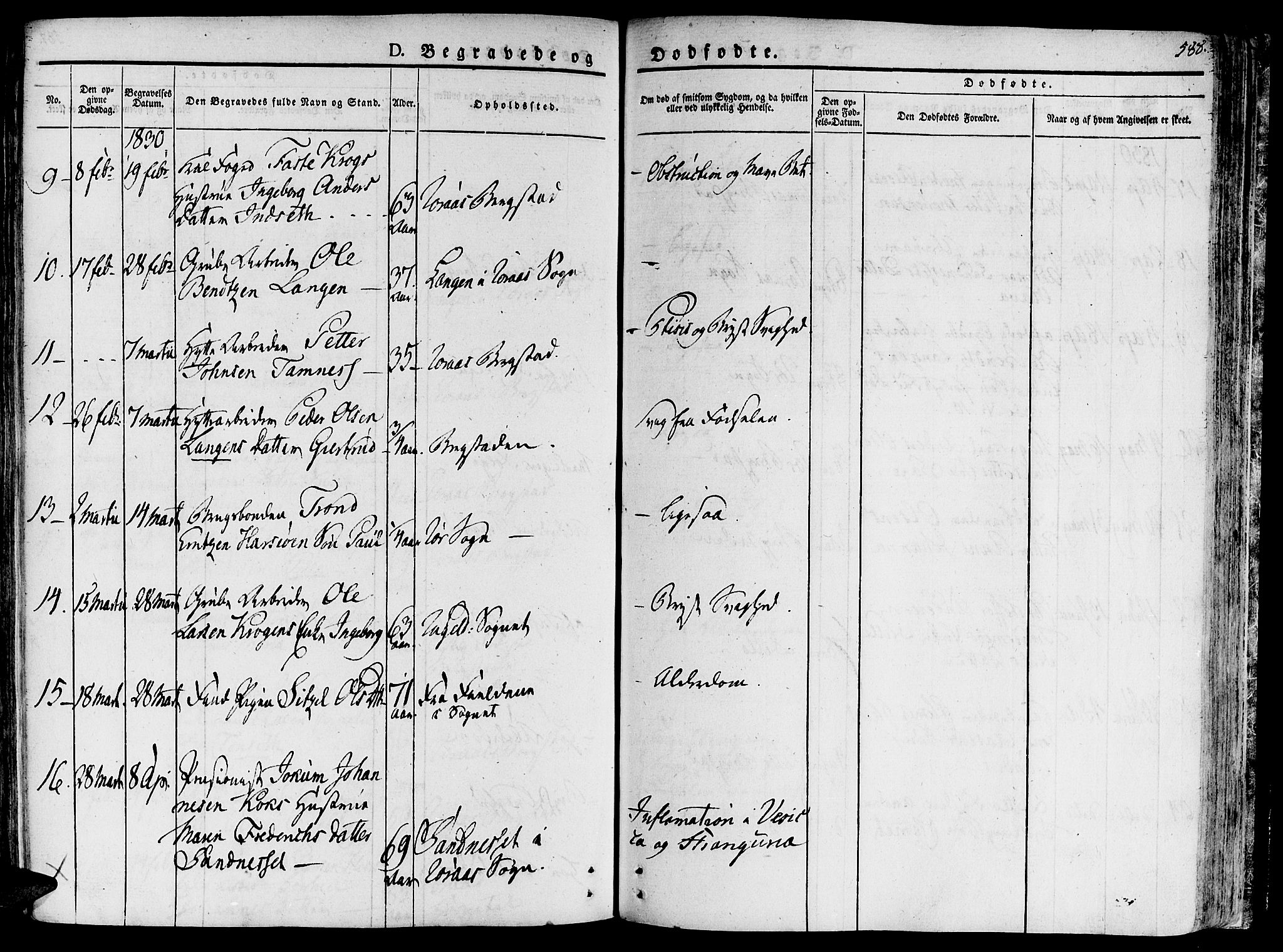 Ministerialprotokoller, klokkerbøker og fødselsregistre - Sør-Trøndelag, SAT/A-1456/681/L0930: Parish register (official) no. 681A08, 1829-1844, p. 588