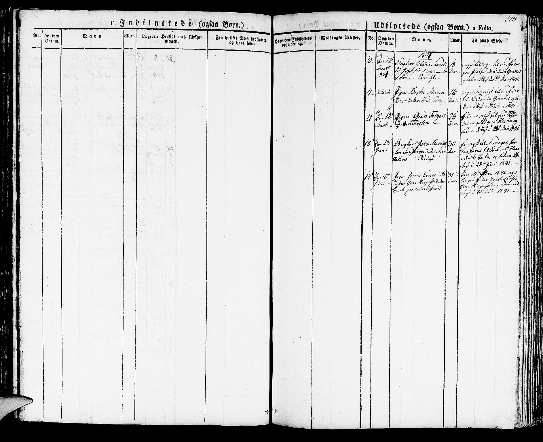 Høyland sokneprestkontor, SAST/A-101799/001/30BA/L0007: Parish register (official) no. A 7 /1, 1825-1841, p. 328