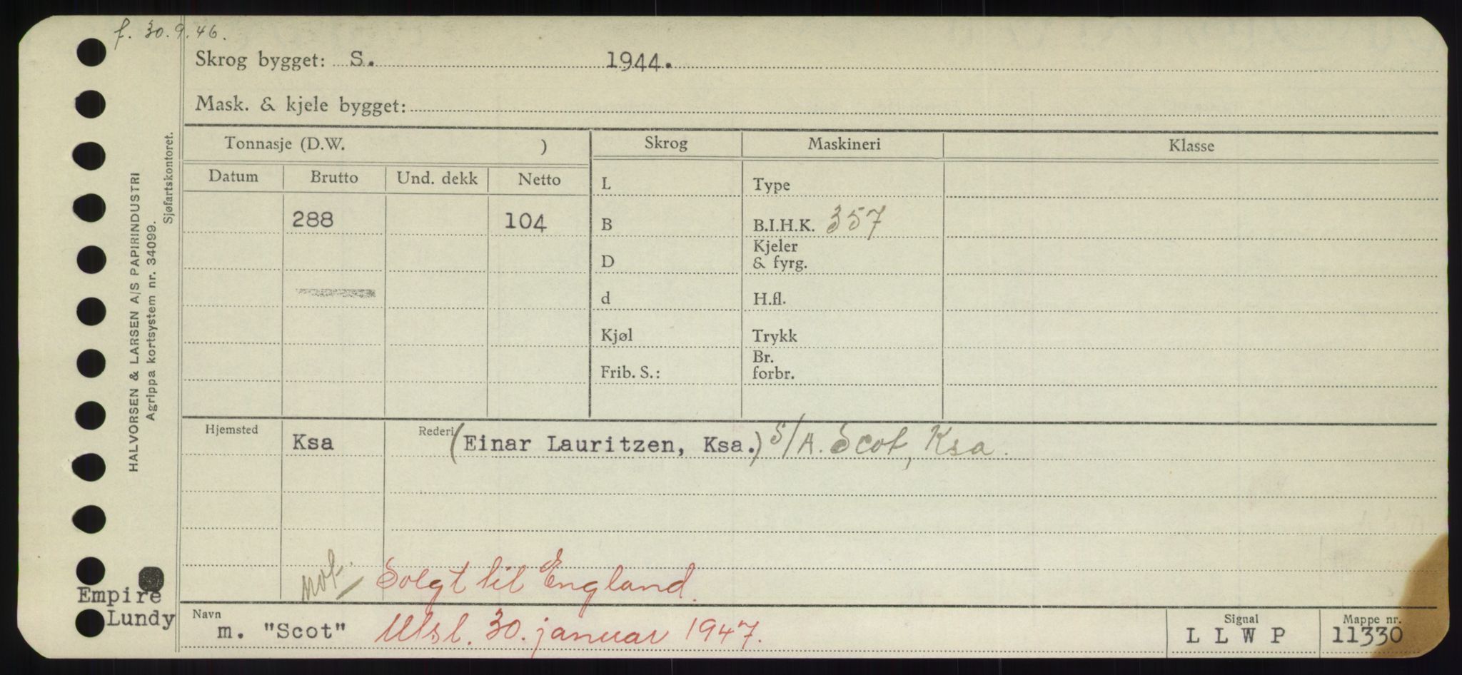 Sjøfartsdirektoratet med forløpere, Skipsmålingen, AV/RA-S-1627/H/Hd/L0032: Fartøy, San-Seve, p. 255