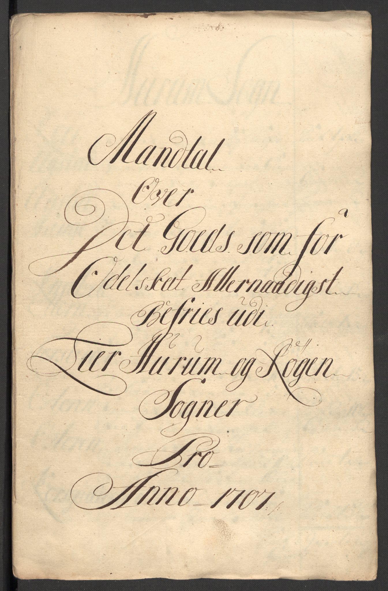 Rentekammeret inntil 1814, Reviderte regnskaper, Fogderegnskap, AV/RA-EA-4092/R30/L1701: Fogderegnskap Hurum, Røyken, Eiker og Lier, 1706-1707, p. 372