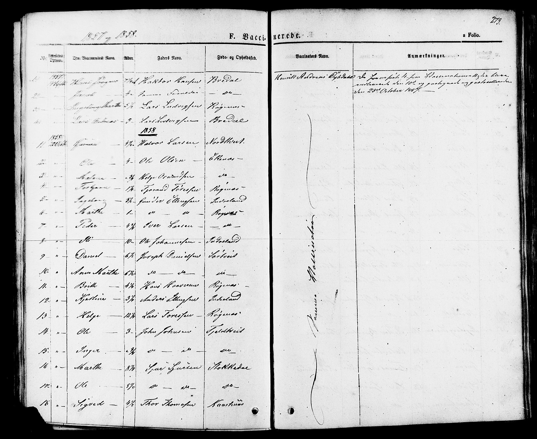 Skjold sokneprestkontor, SAST/A-101847/H/Ha/Haa/L0007: Parish register (official) no. A 7, 1857-1882, p. 273