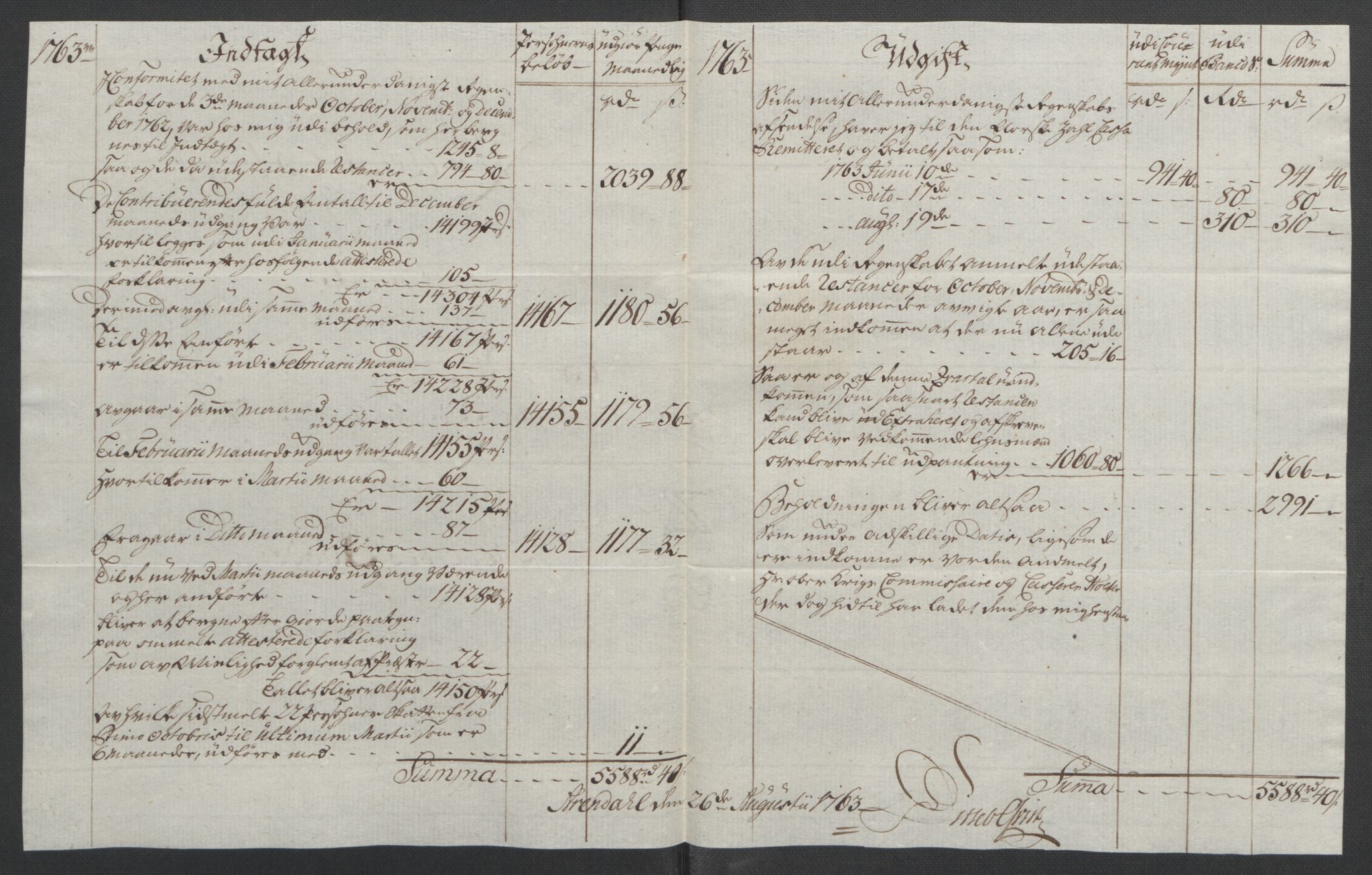 Rentekammeret inntil 1814, Reviderte regnskaper, Fogderegnskap, AV/RA-EA-4092/R39/L2424: Ekstraskatten Nedenes, 1762-1767, p. 71