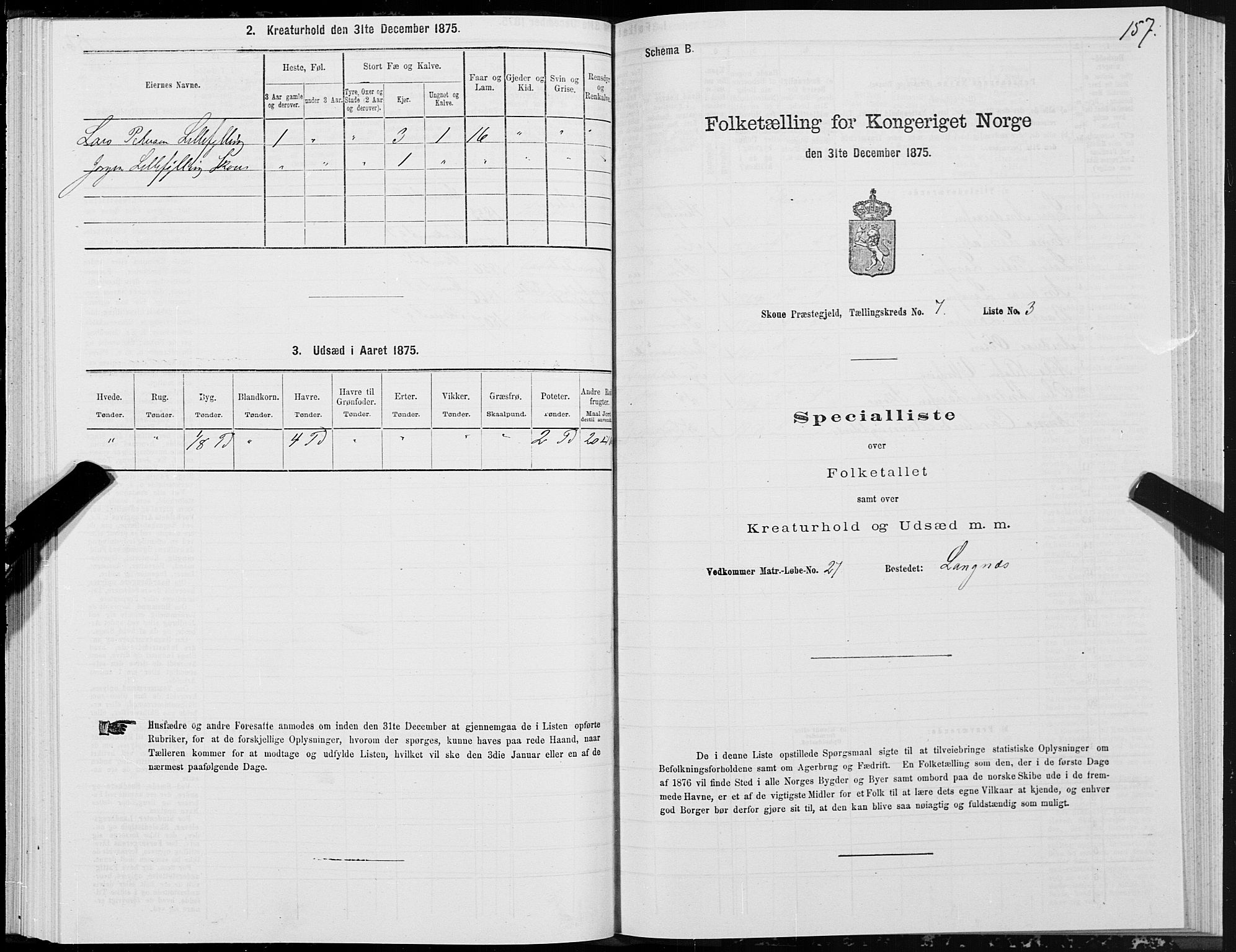 SAT, 1875 census for 1529P Skodje, 1875, p. 2157