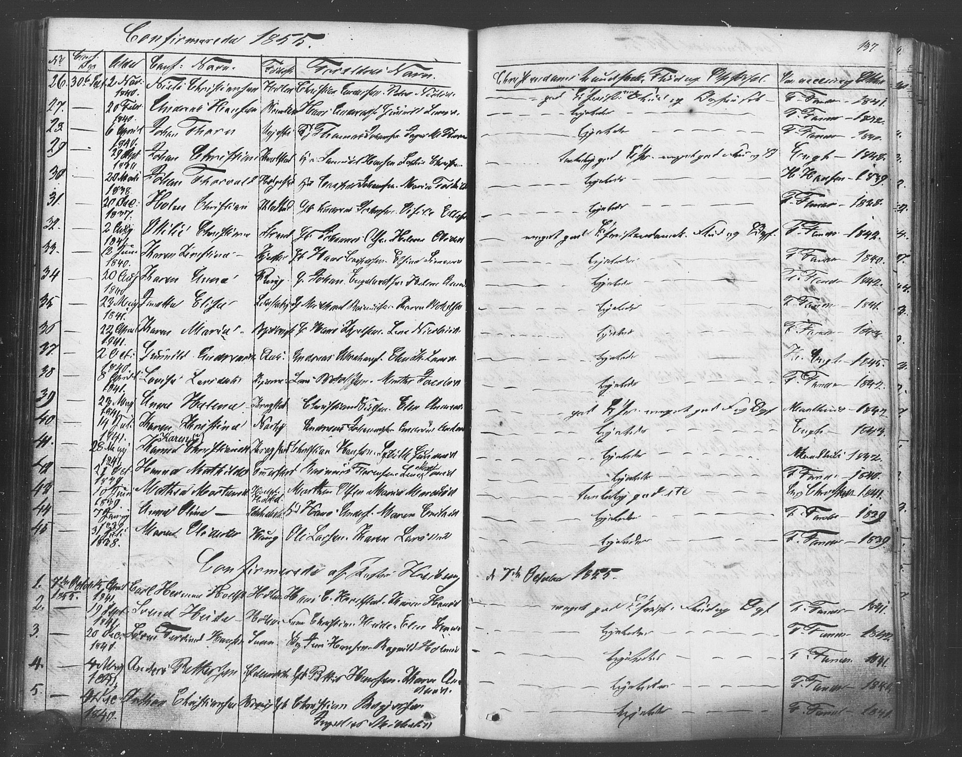 Vestby prestekontor Kirkebøker, SAO/A-10893/F/Fa/L0007: Parish register (official) no. I 7, 1850-1862, p. 137