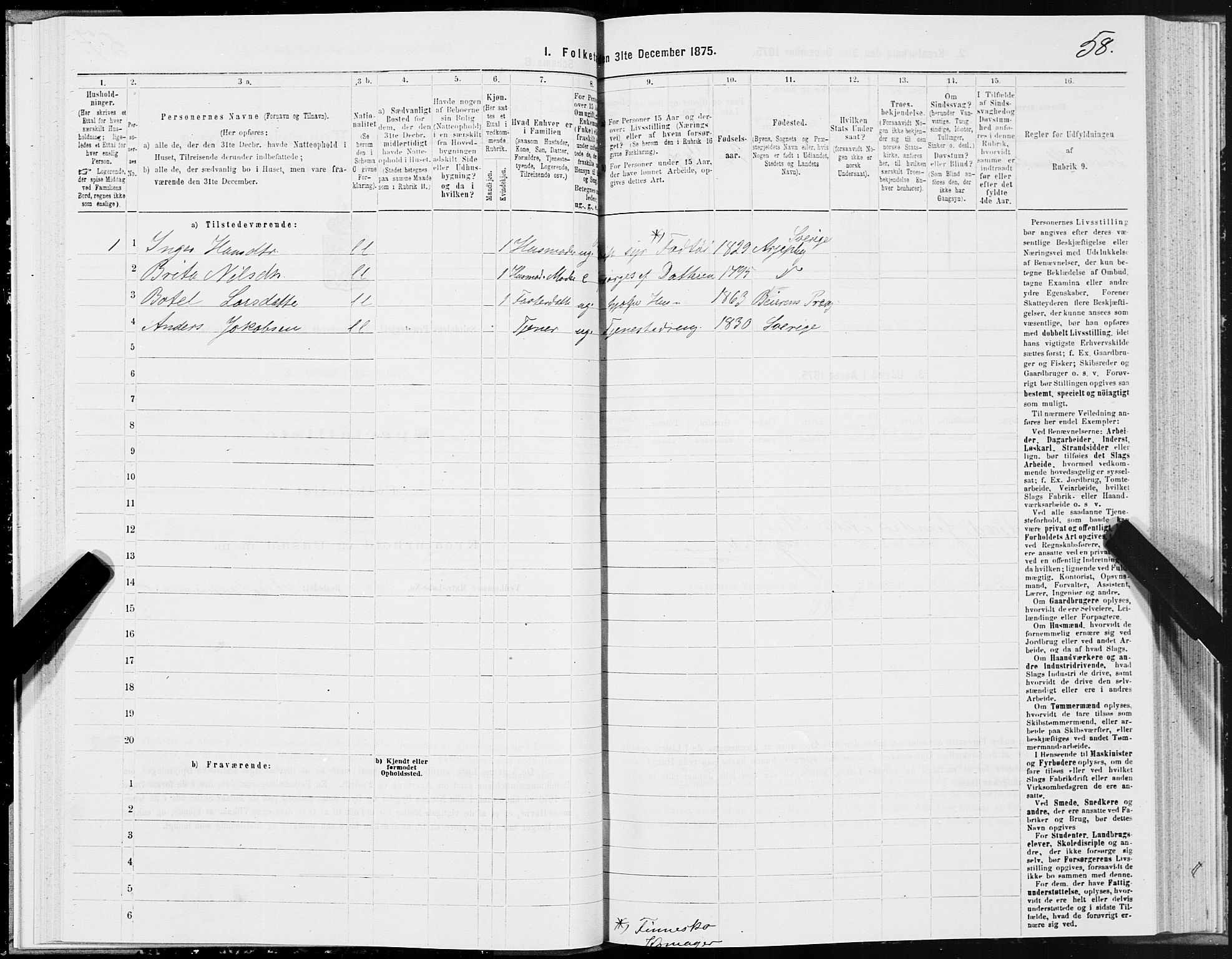 SAT, 1875 census for 1840P Saltdal, 1875, p. 2058