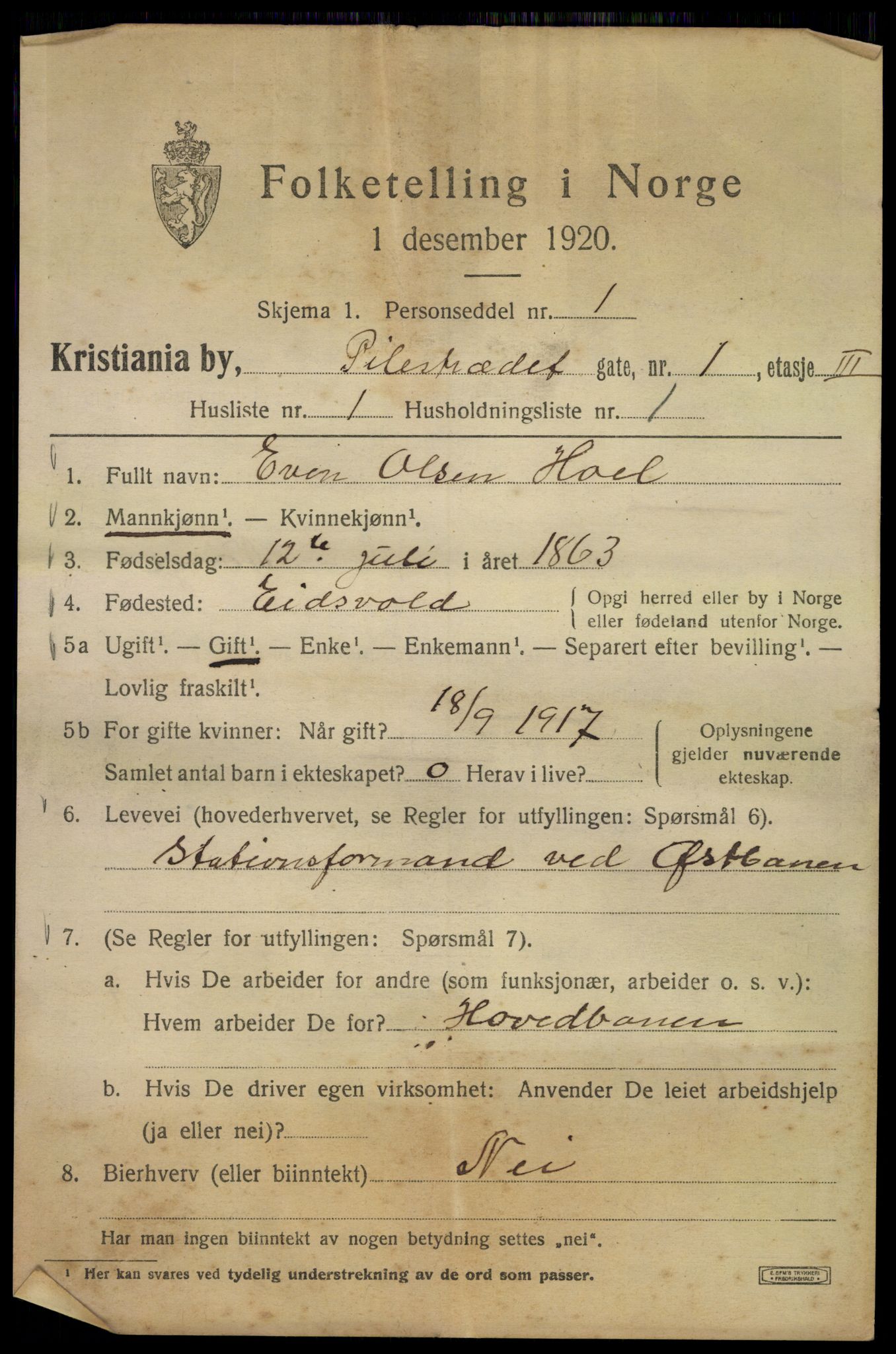 SAO, 1920 census for Kristiania, 1920, p. 446751