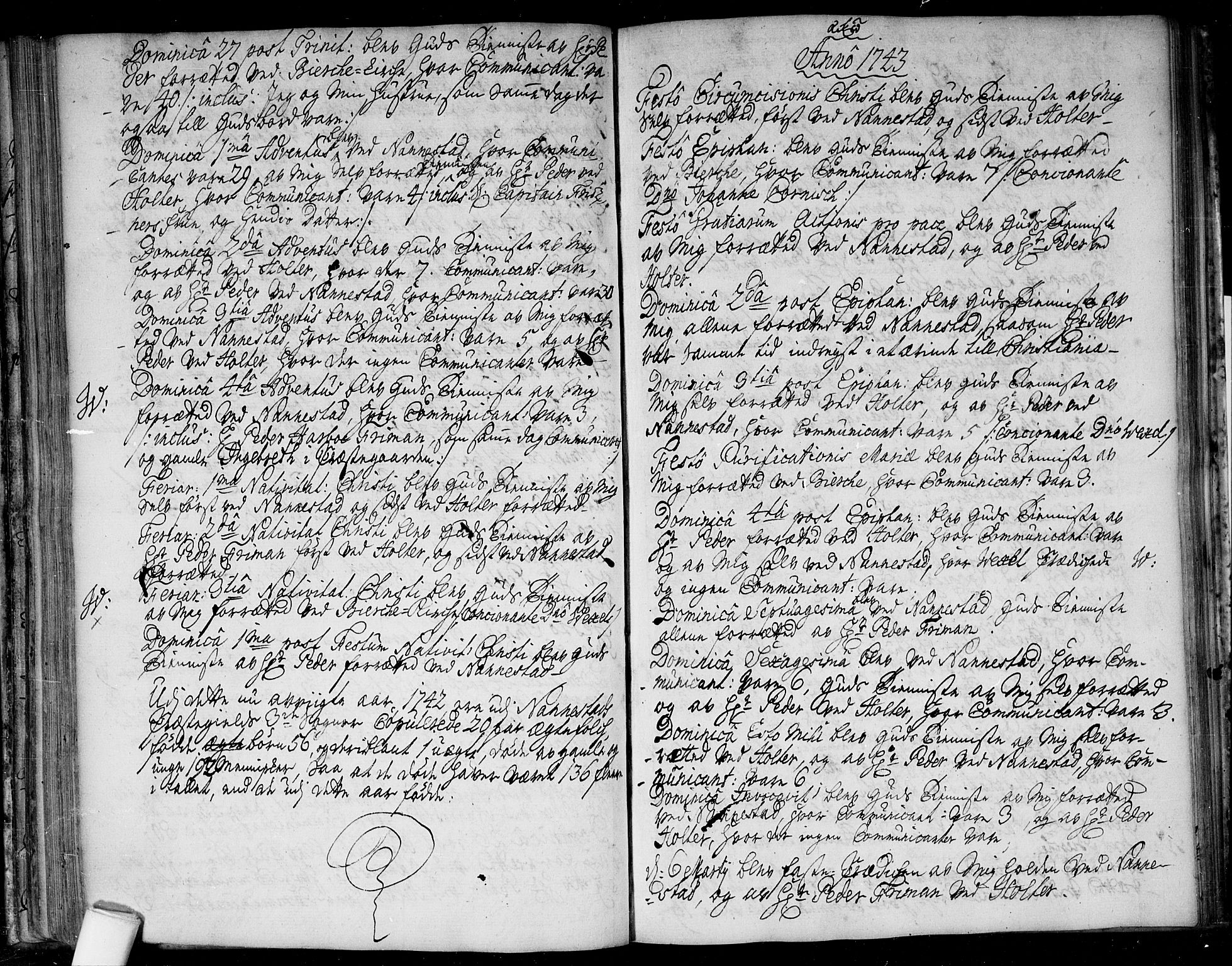 Nannestad prestekontor Kirkebøker, SAO/A-10414a/F/Fa/L0004: Parish register (official) no. I 4, 1716-1753