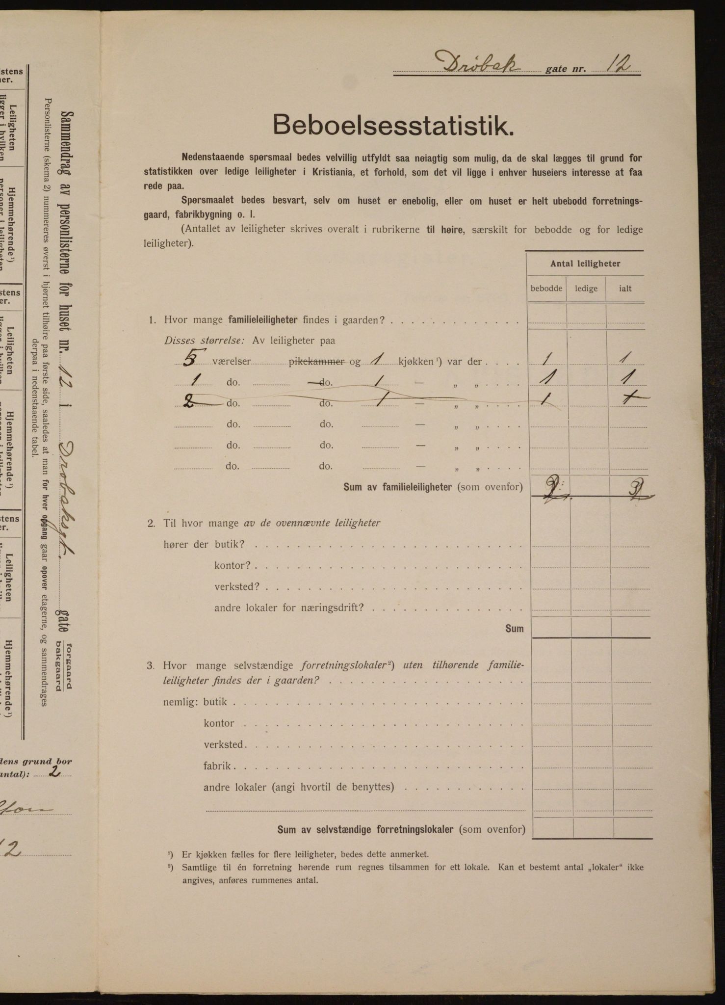 OBA, Municipal Census 1912 for Kristiania, 1912, p. 17345