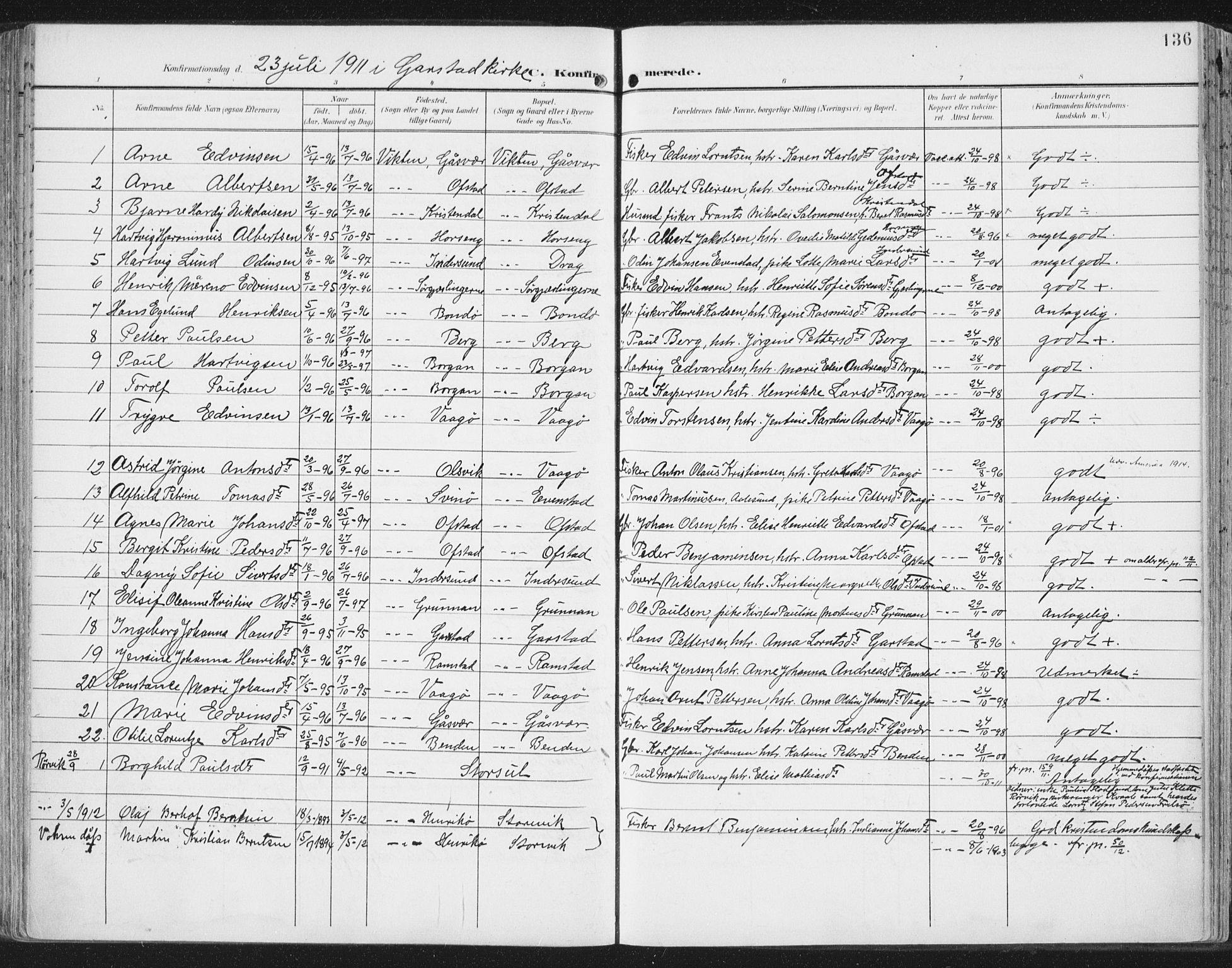 Ministerialprotokoller, klokkerbøker og fødselsregistre - Nord-Trøndelag, SAT/A-1458/786/L0688: Parish register (official) no. 786A04, 1899-1912, p. 136