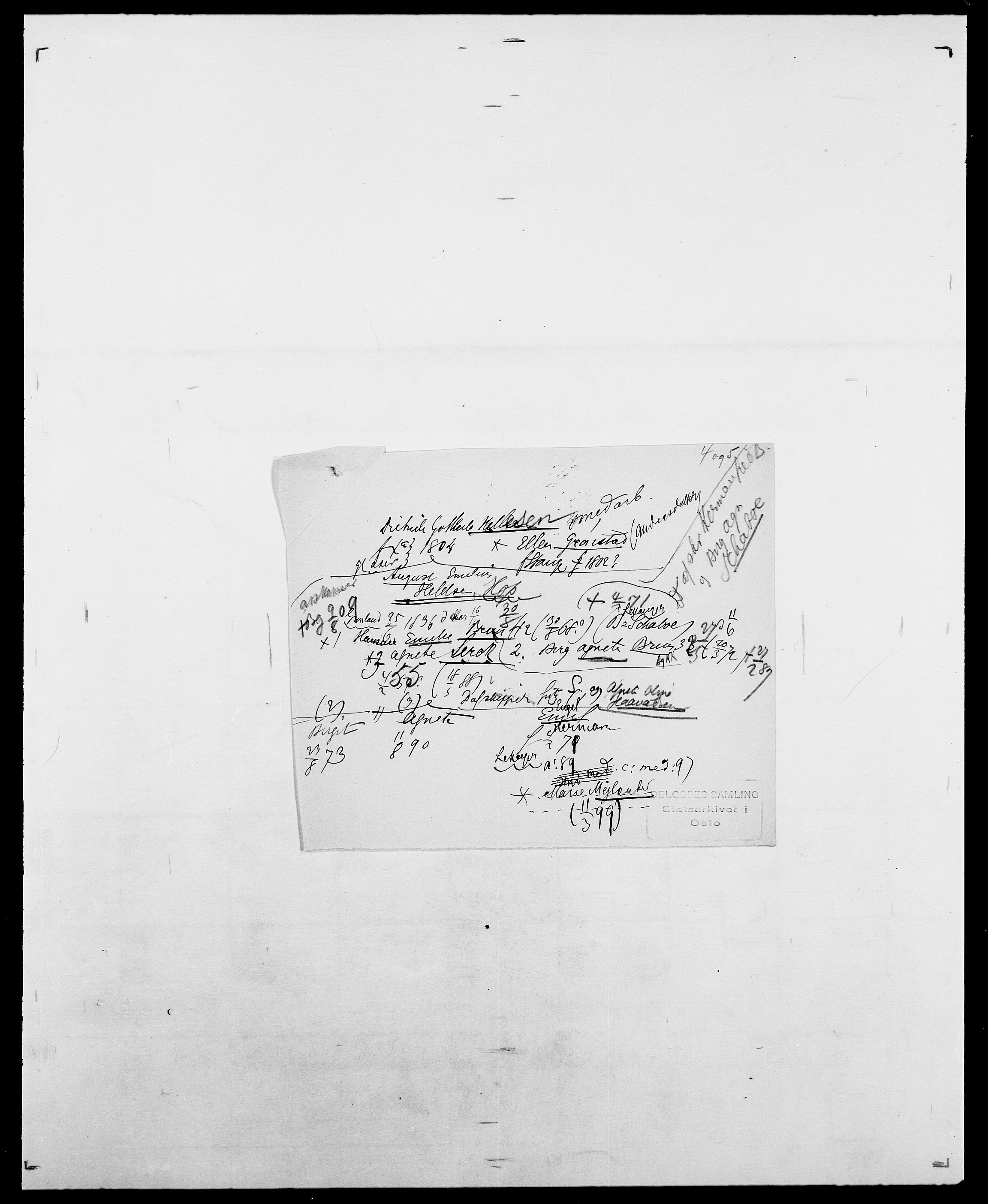 Delgobe, Charles Antoine - samling, AV/SAO-PAO-0038/D/Da/L0017: Helander - Hjørne, p. 73