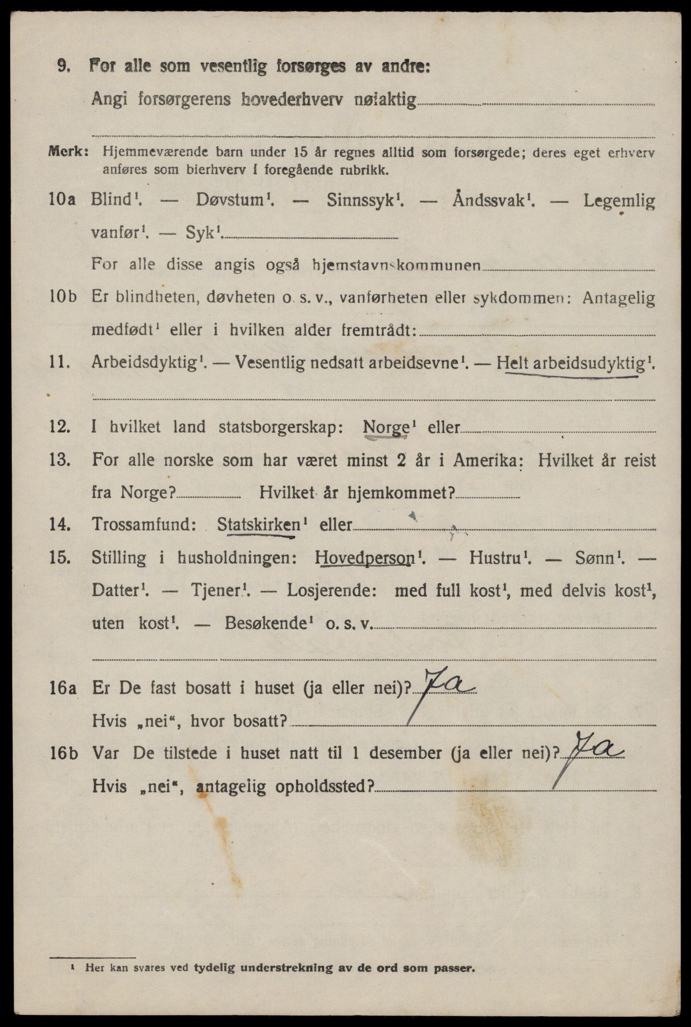 SAST, 1920 census for Nedstrand, 1920, p. 680