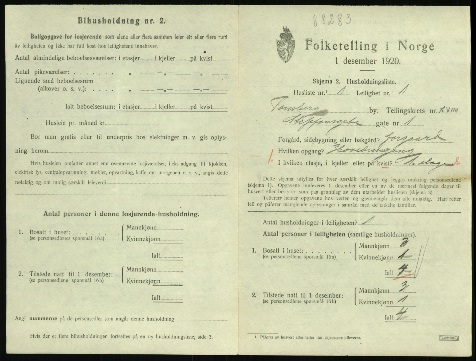 SAKO, 1920 census for Tønsberg, 1920, p. 7147