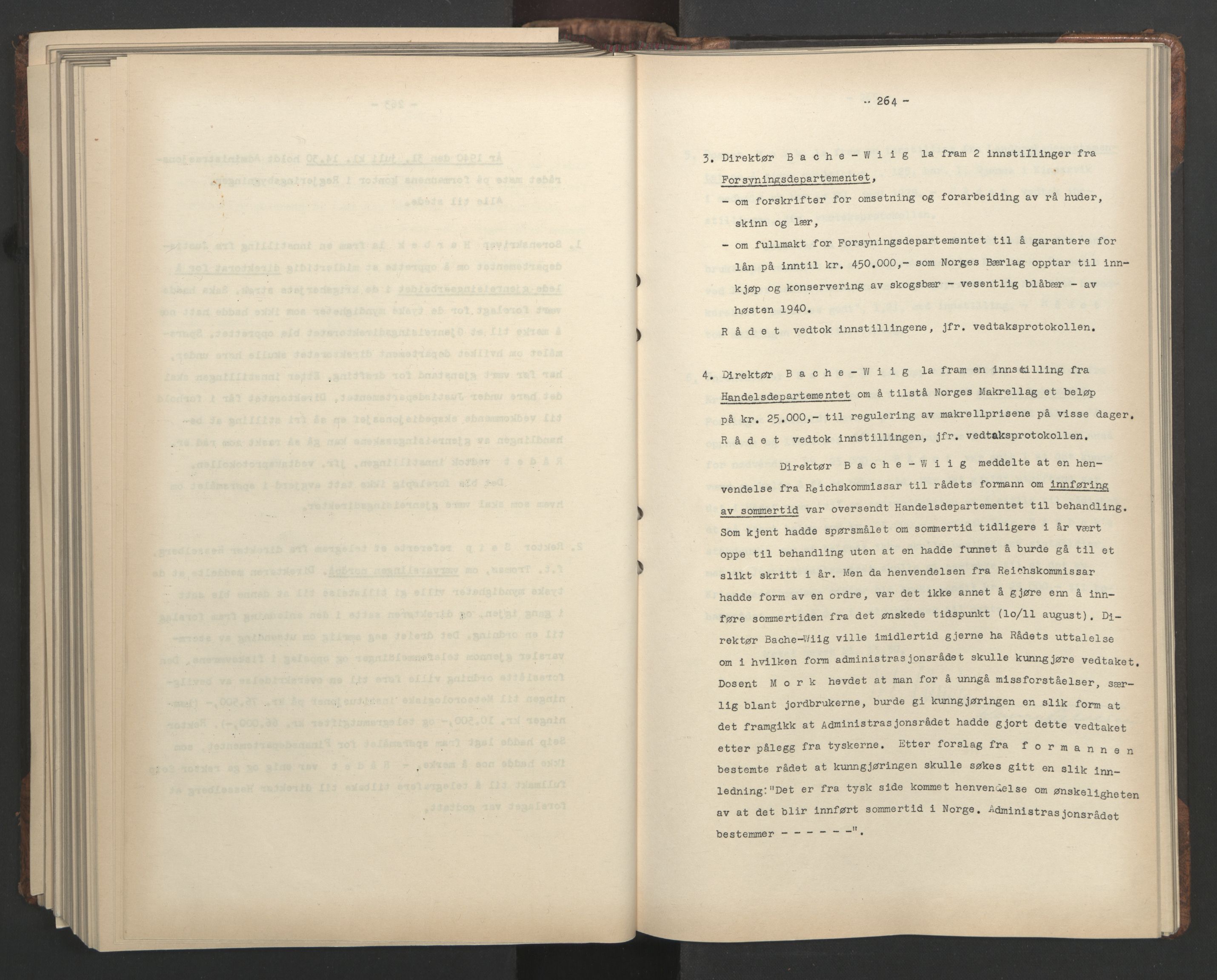 Administrasjonsrådet, RA/S-1004/A/L0001: Møteprotokoll med tillegg 15/4-25/9, 1940, p. 264