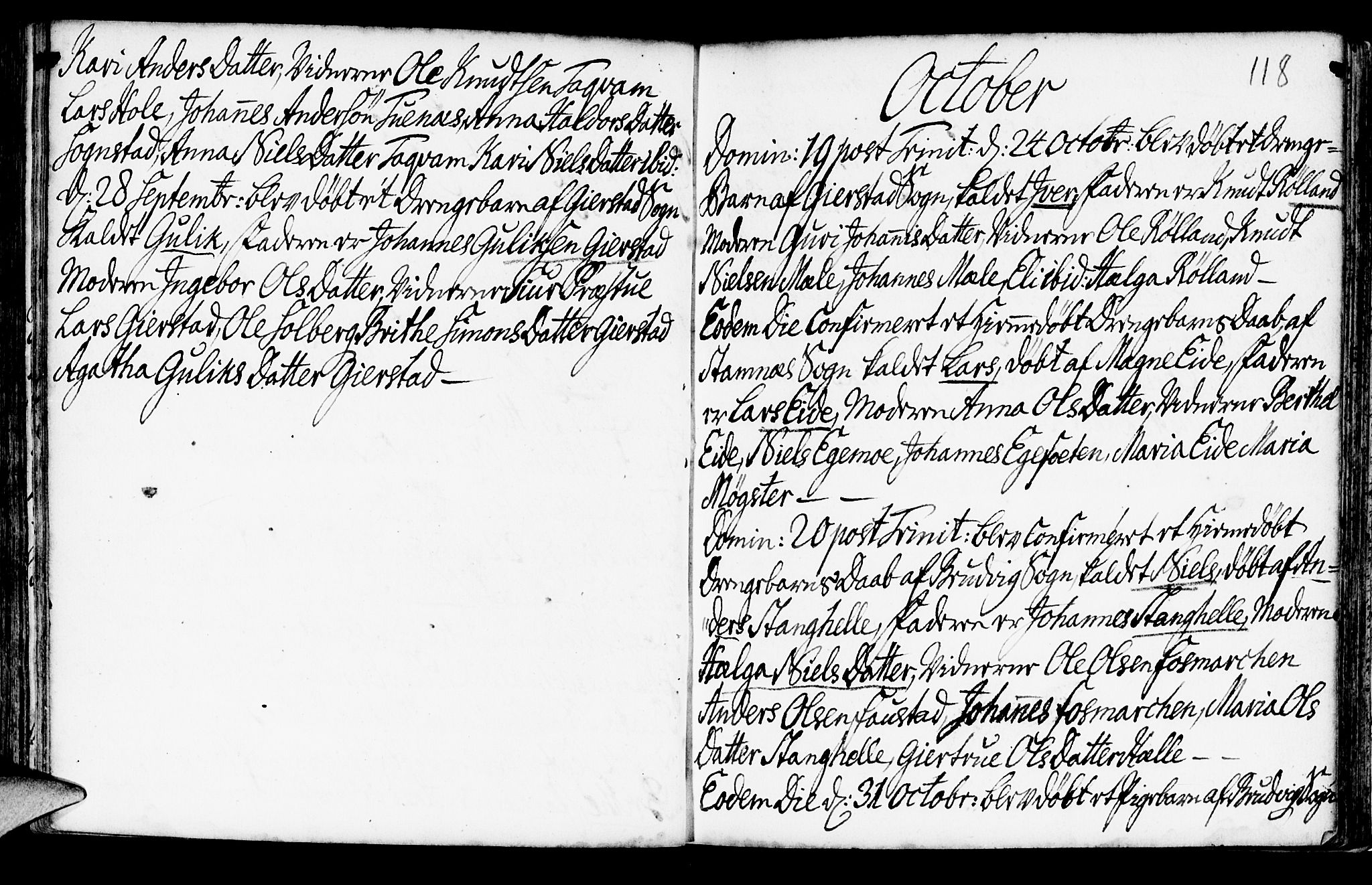 Haus sokneprestembete, AV/SAB-A-75601/H/Haa: Parish register (official) no. A 6, 1748-1758, p. 118