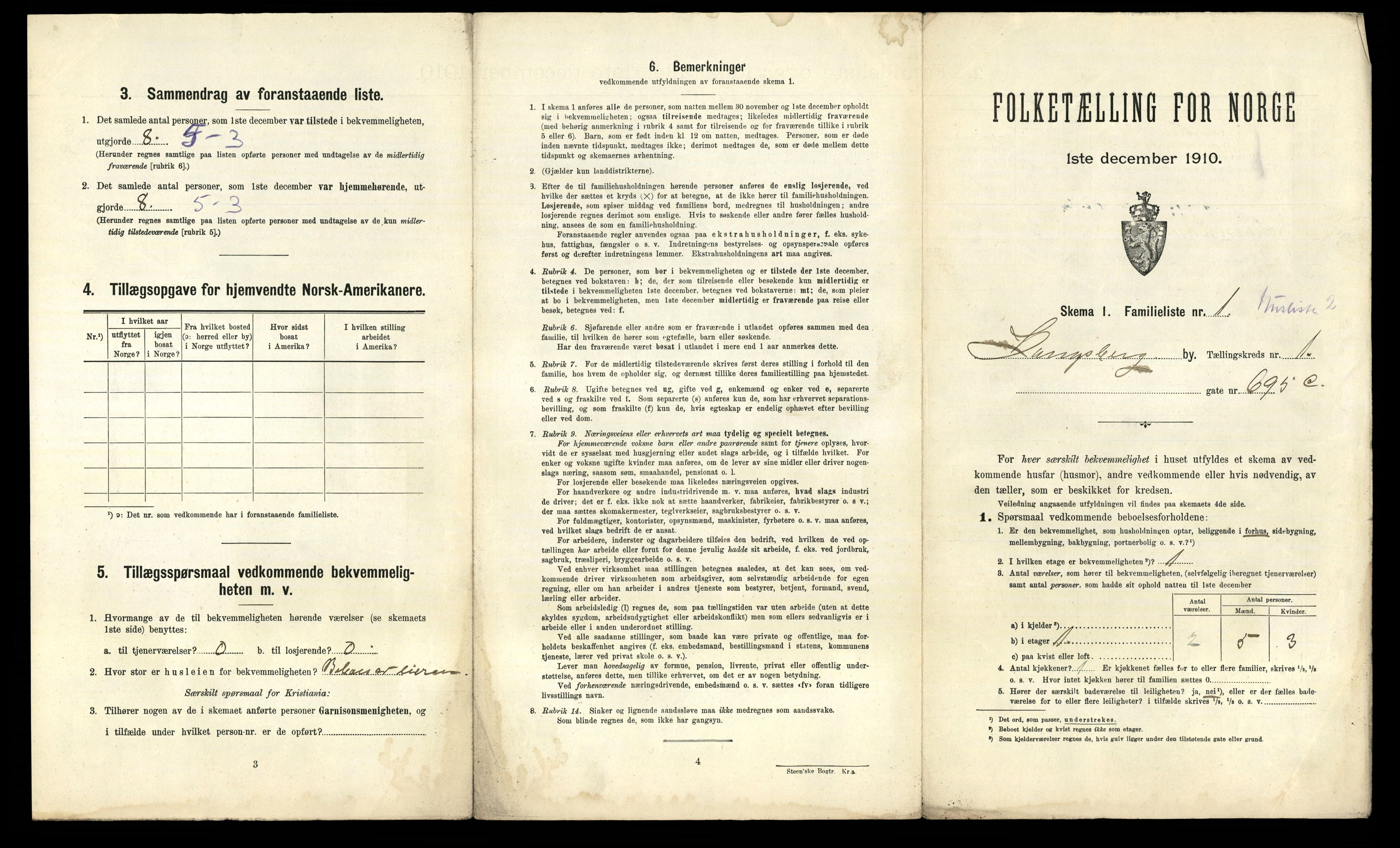 RA, 1910 census for Kongsberg, 1910, p. 60